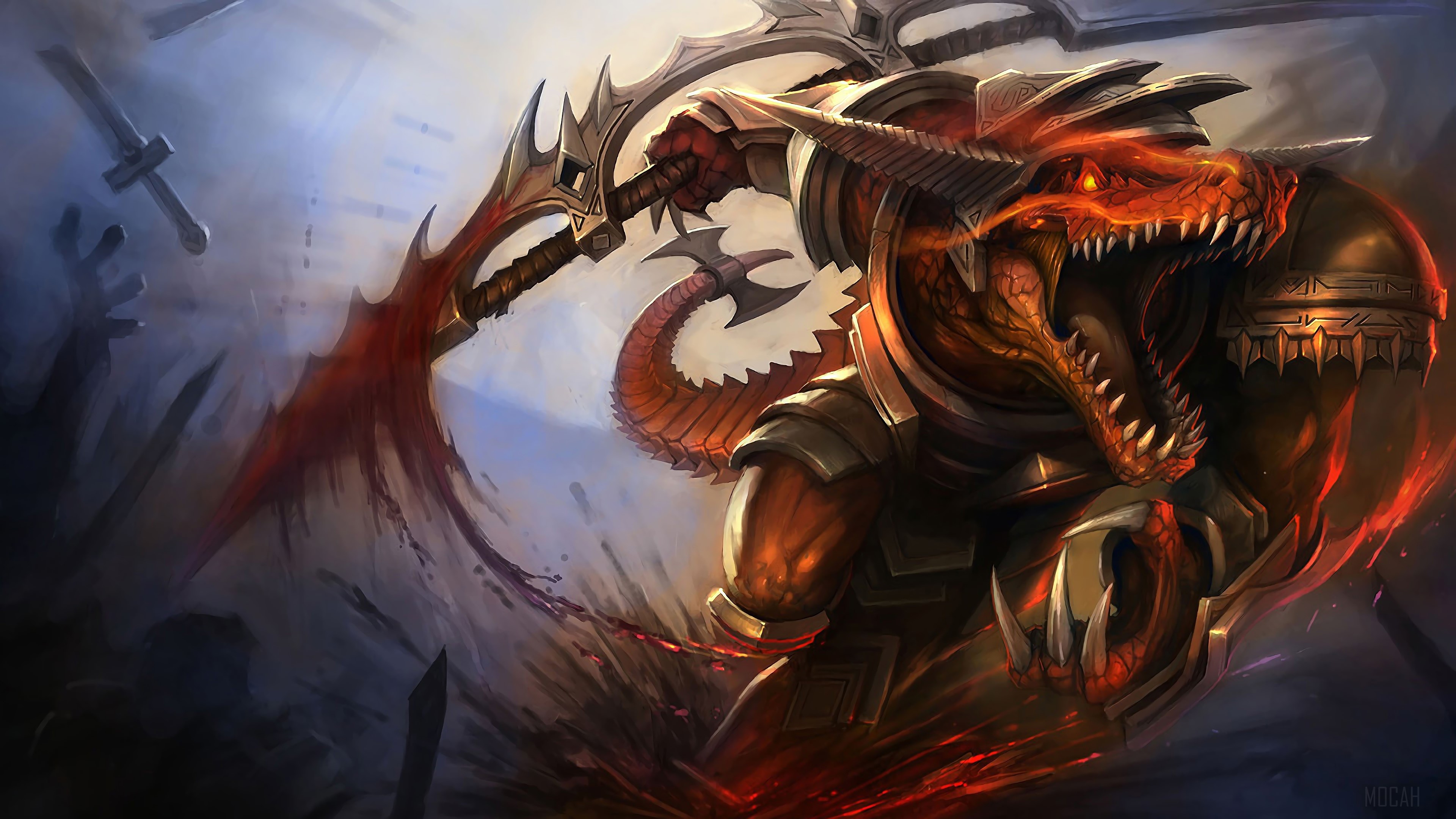 Bloodfury Renekton from League of Legends 4K HD Wallpaper