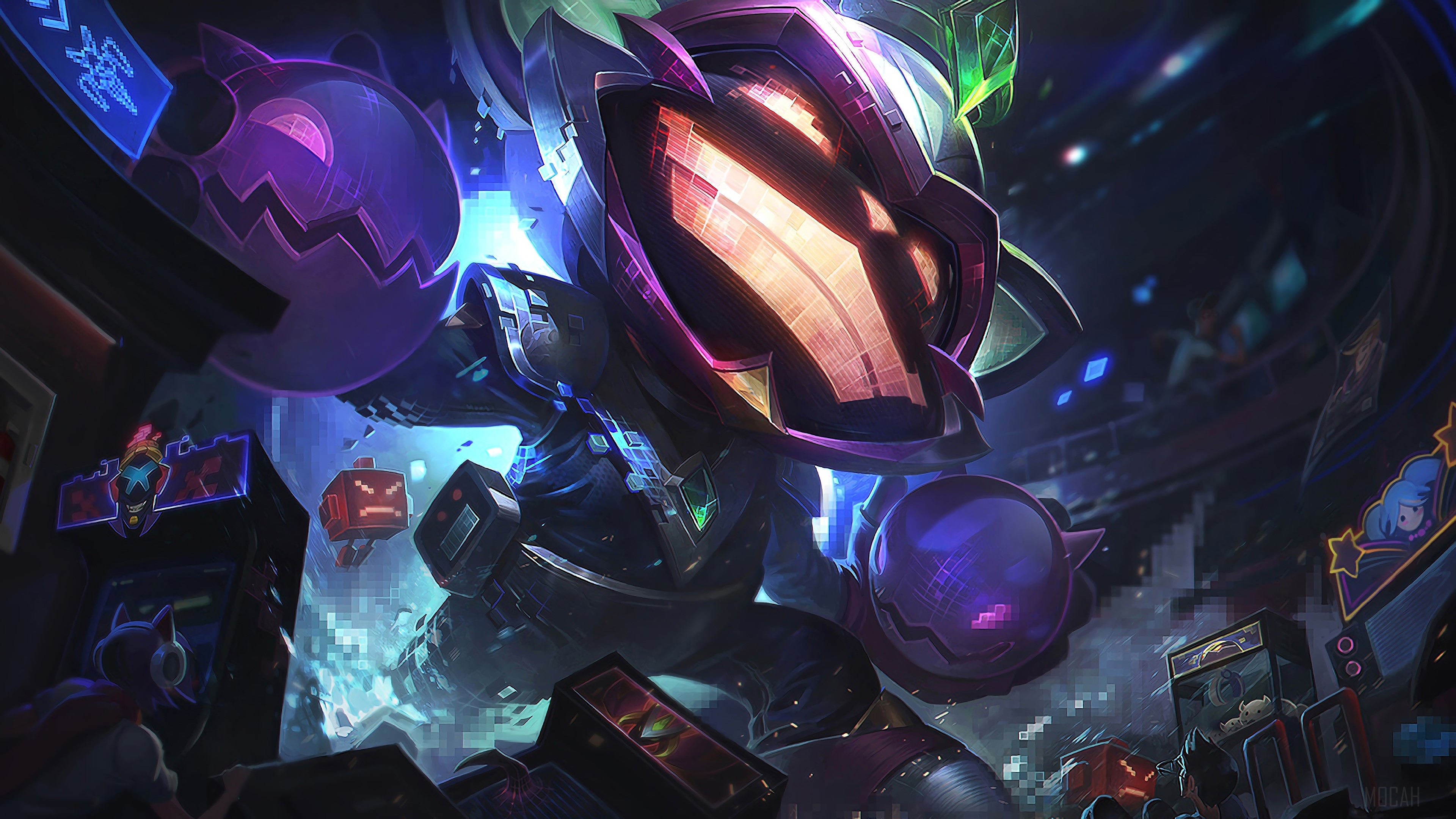Battle Boss Ziggs from League of Legends 4K HD Wallpaper