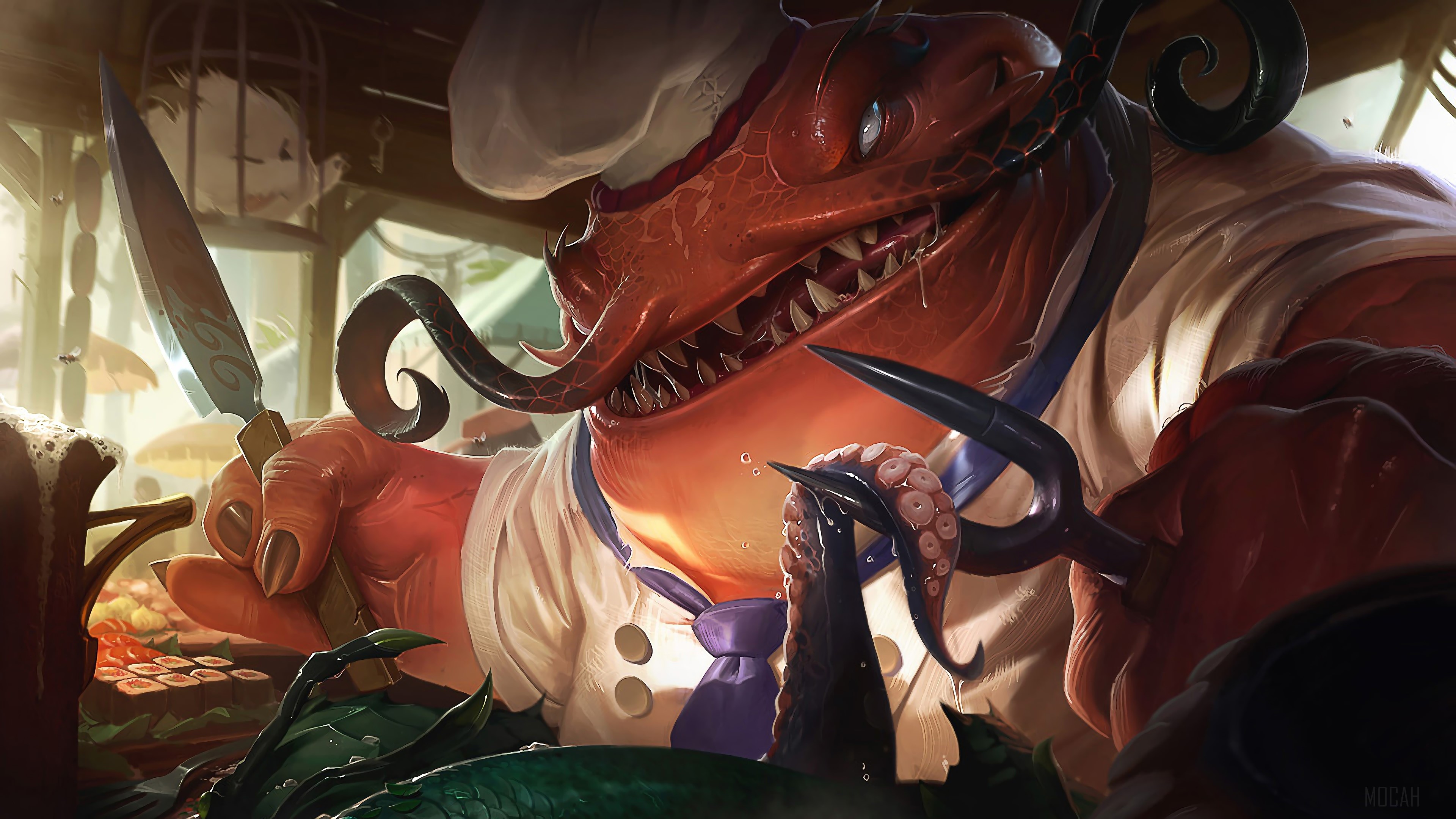 Master Chef Tahm Kench from League of Legends 4K HD Wallpaper