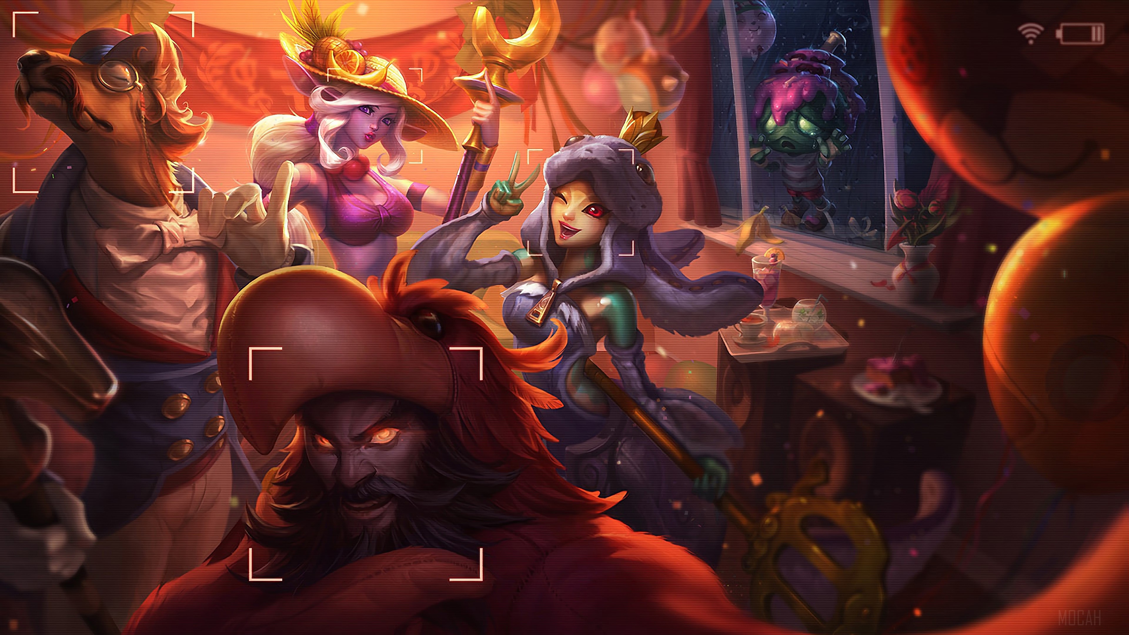 League of Legends Surprise Party Udyr, Nami, Nasus, Soraka, Amumu 4K HD Wallpaper