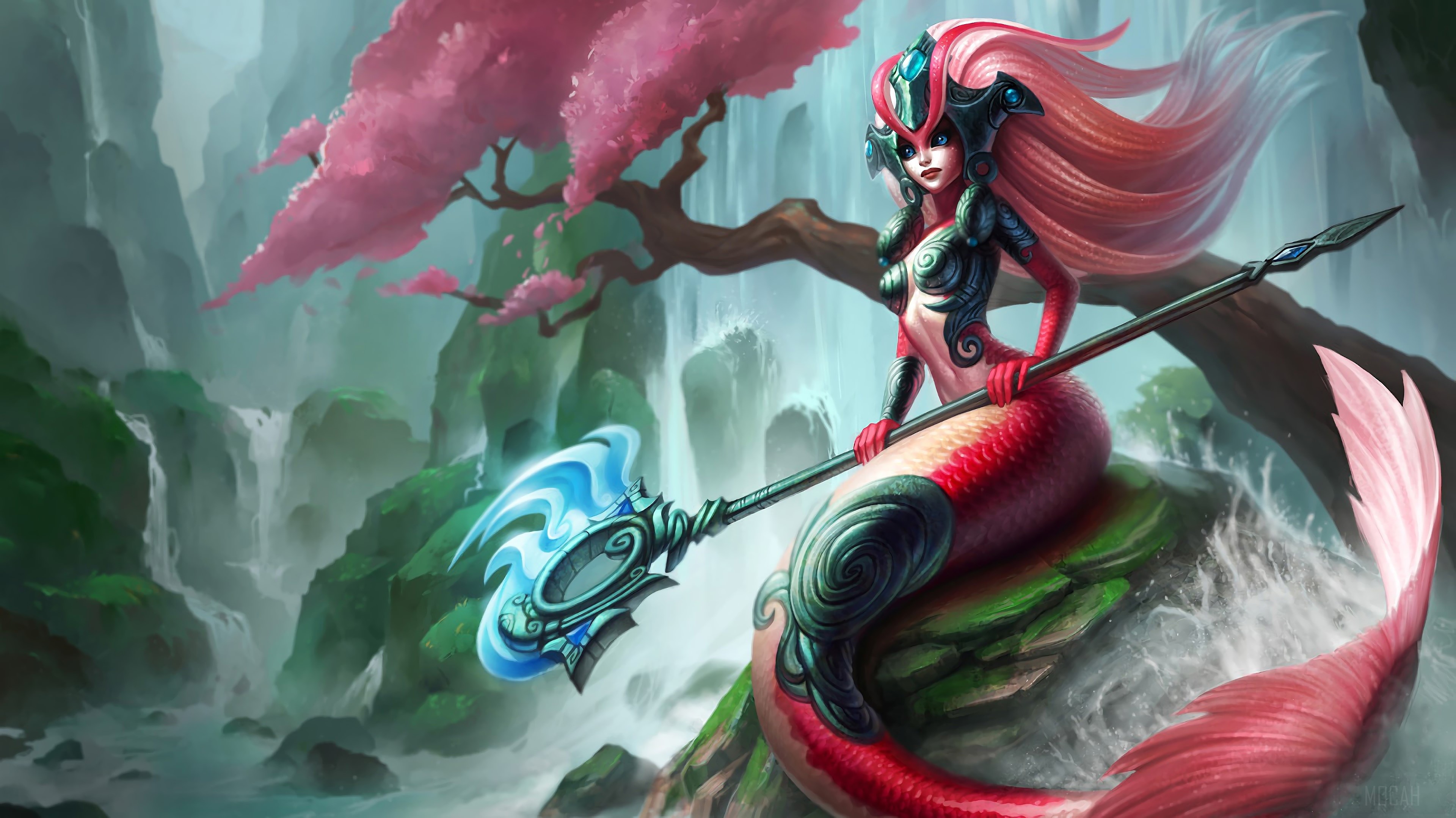 Koi Nami from League of Legends Splash Art 4K HD Wallpaper