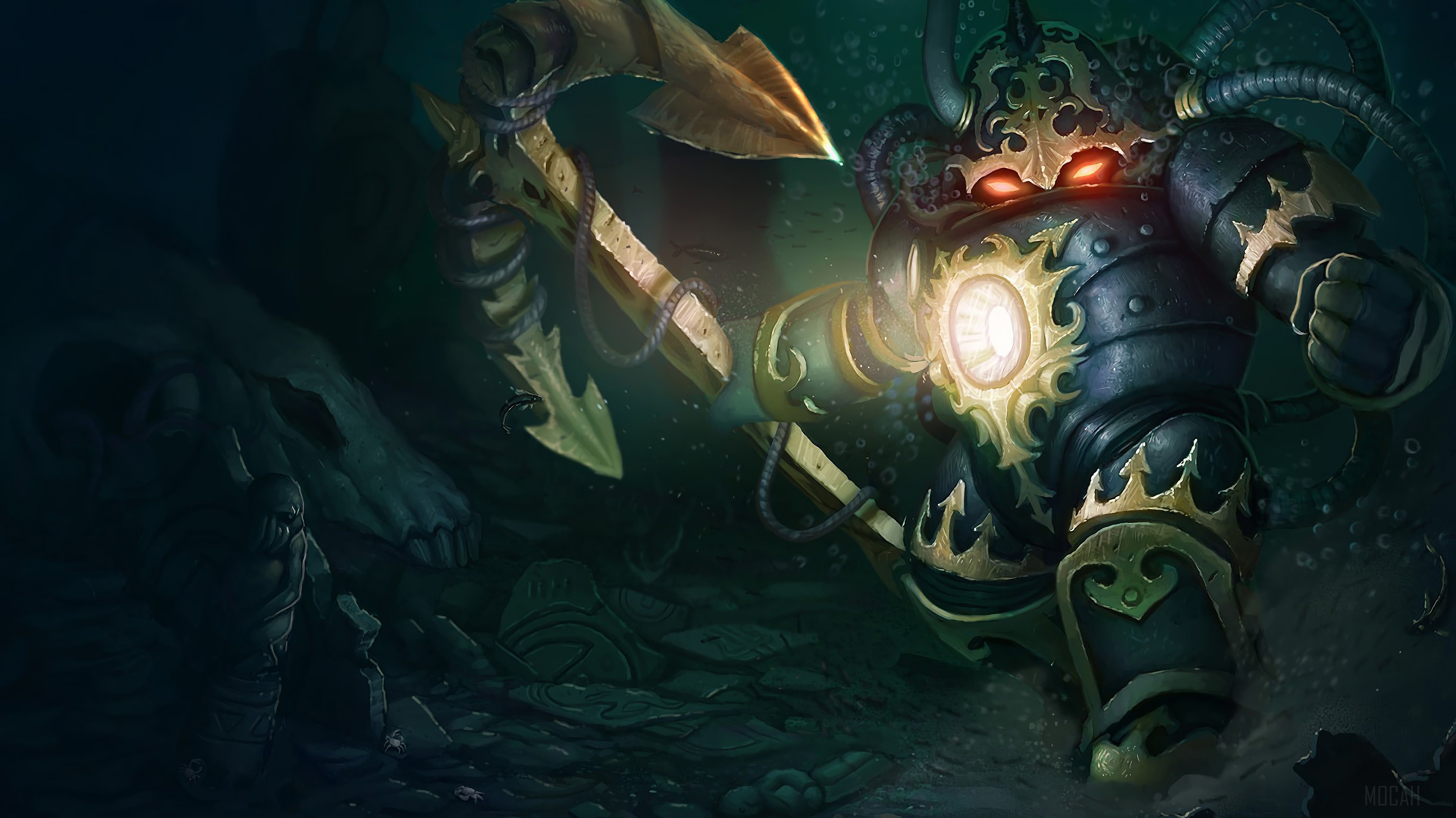Abyssal Nautilus from League of Legends 4K HD Wallpaper