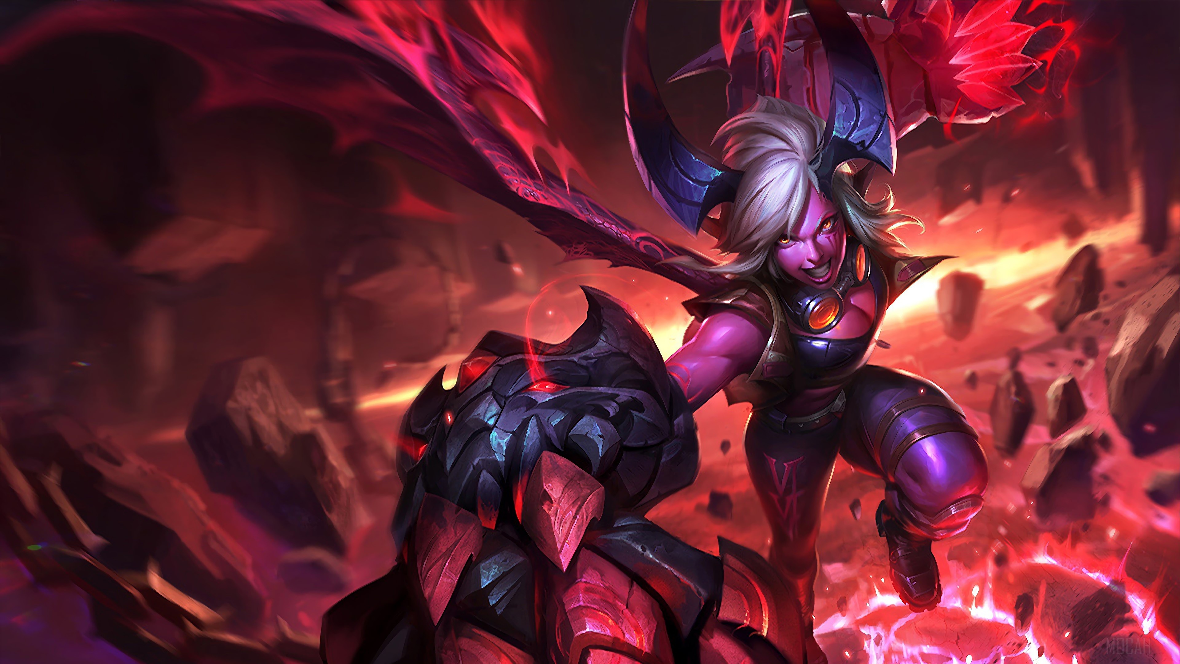 Demon Vi from League of Legends 4K HD Wallpaper