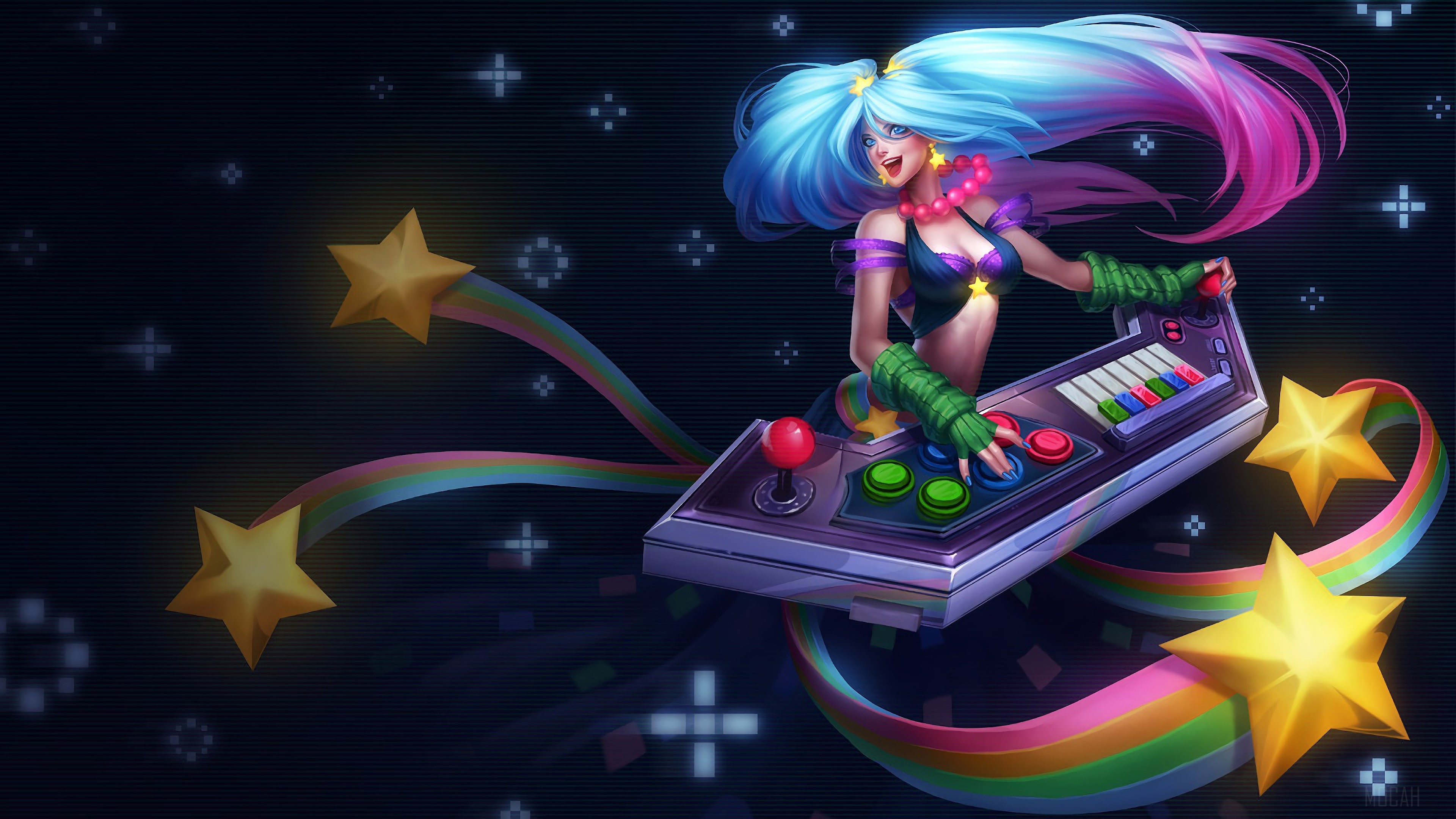 Arcade Sona from League of Legends 4K HD Wallpaper