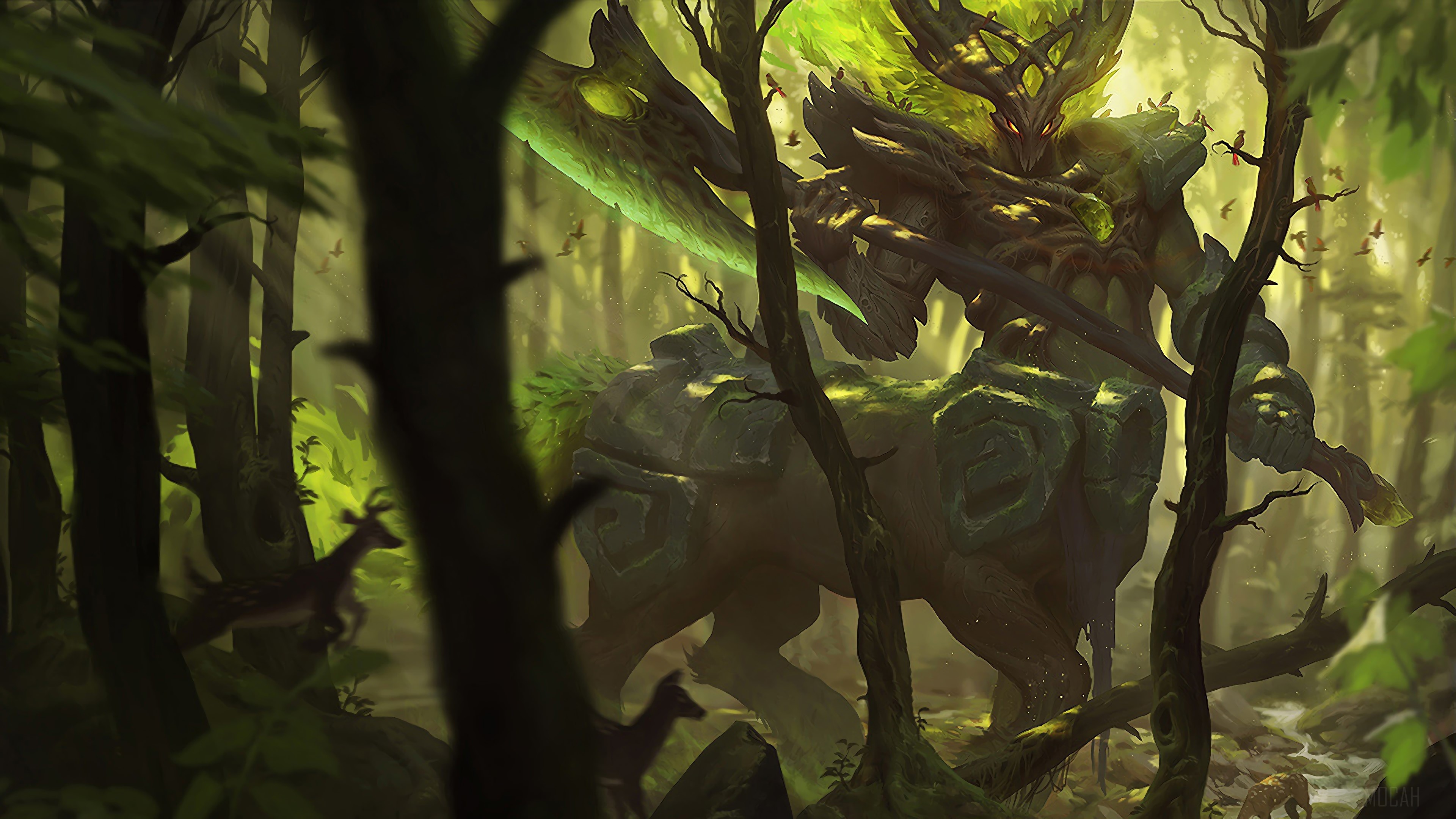 Elderwood Hecarim from League of Legends 4K HD Wallpaper