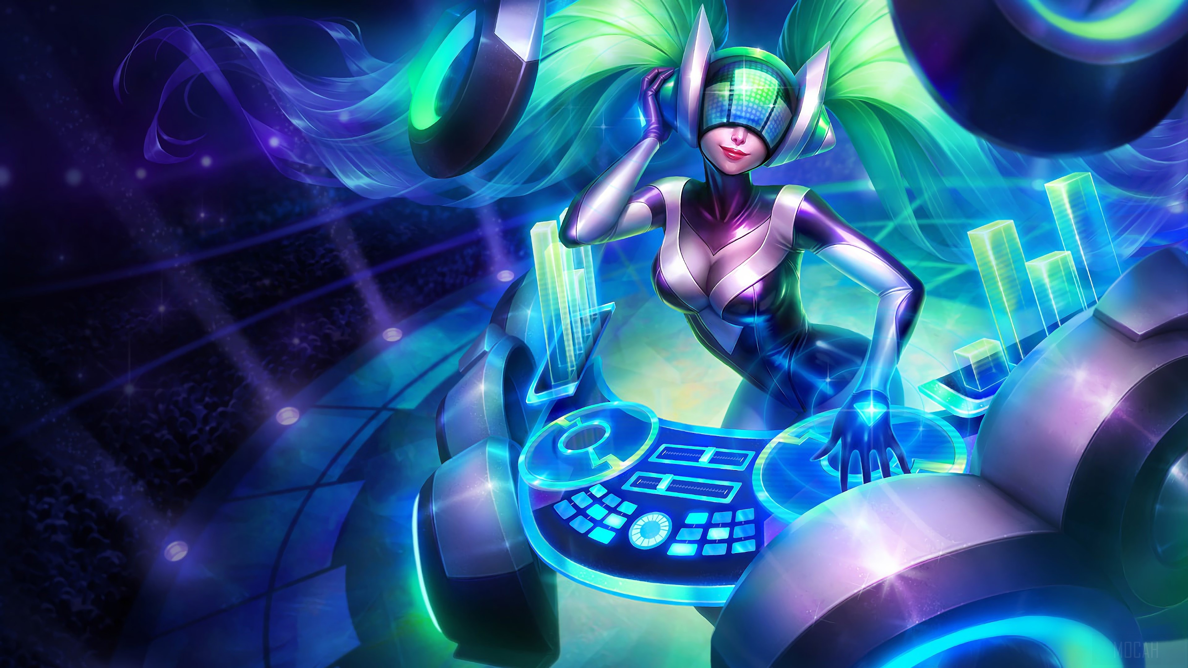 DJ Sona from League of Legends 4K HD Wallpaper