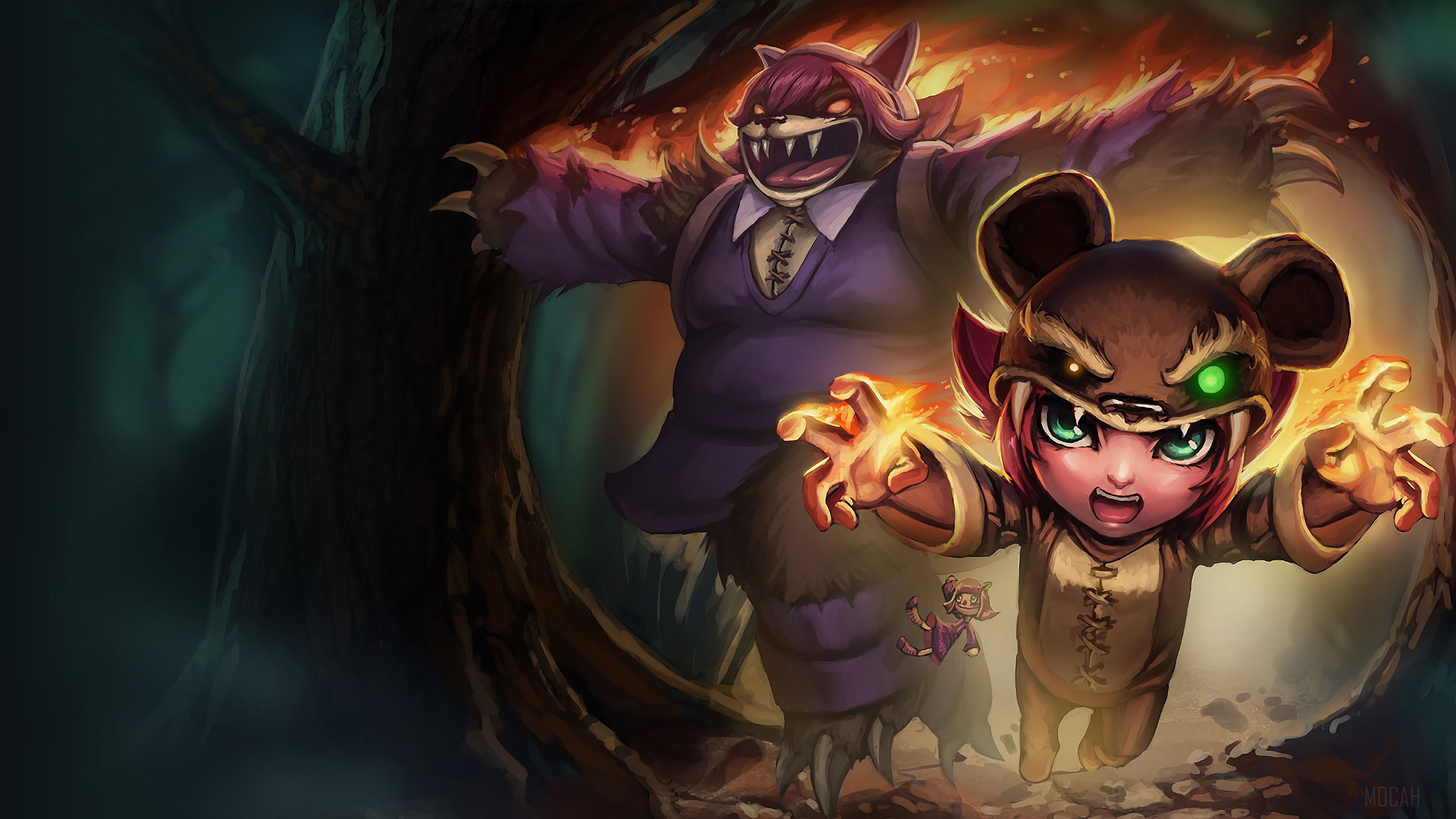 Reverse Annie from League of Legends 4K HD Wallpaper