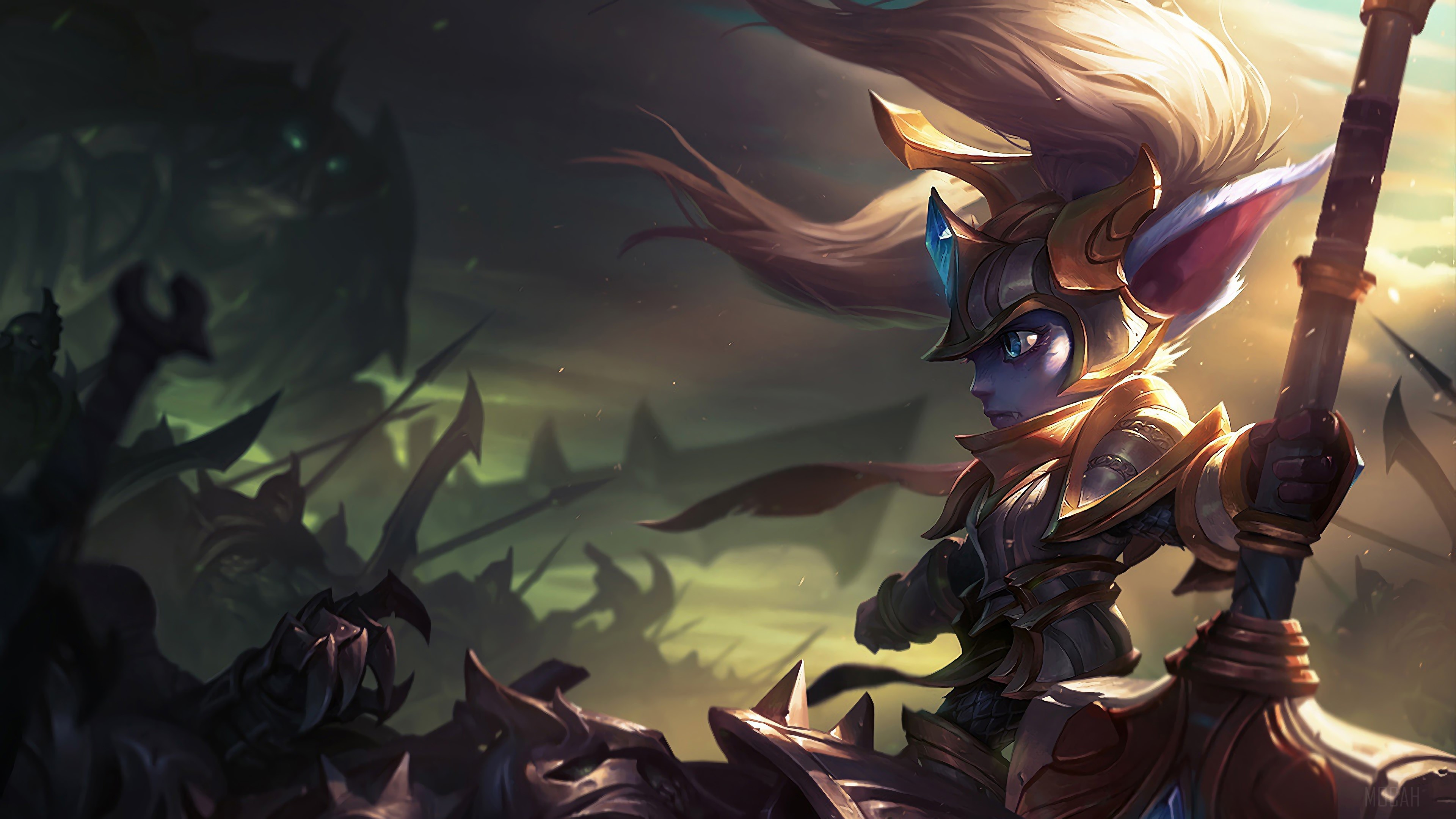 Battle Regalia Poppy from League of Legends 4K HD Wallpaper