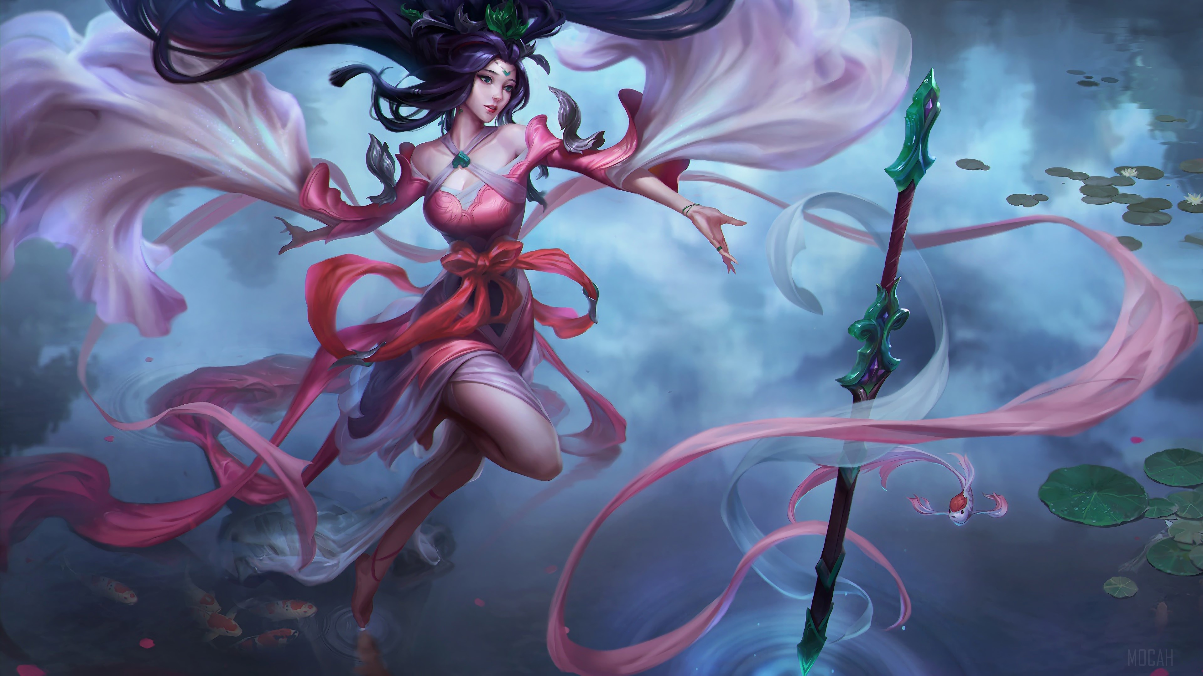 Sacred Sword Janna from League of Legends Art 4K HD Wallpaper