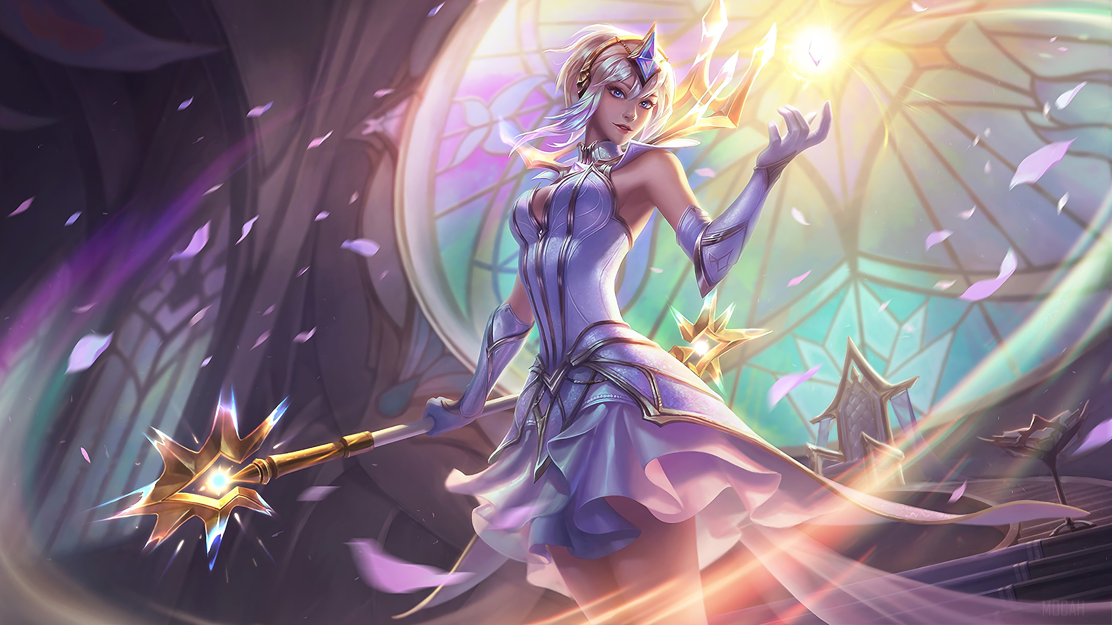 Elementalist Lux from League of Legends 4K HD Wallpaper