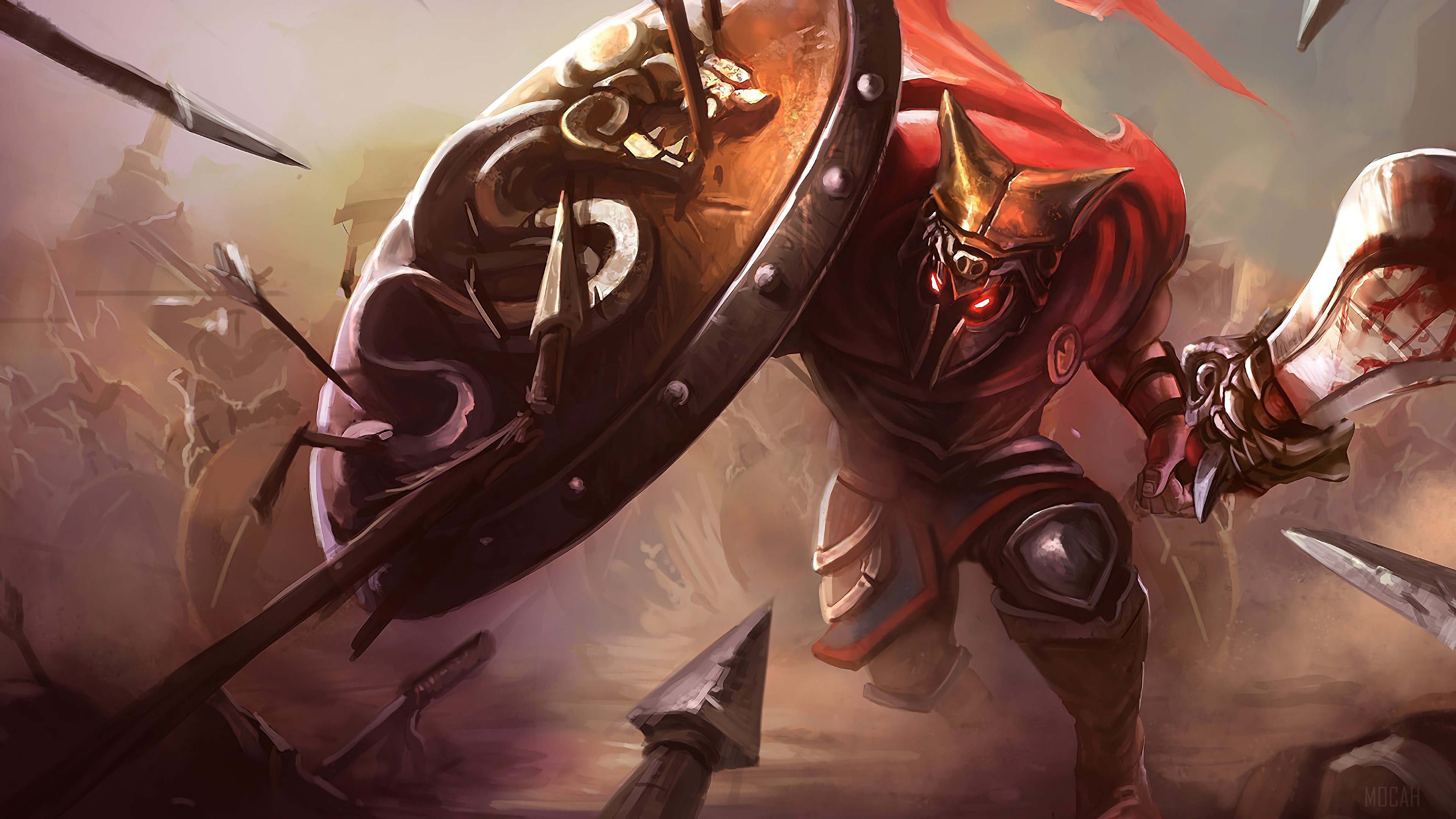 Glaive Warrior Pantheon from League of Legends 4K HD Wallpaper