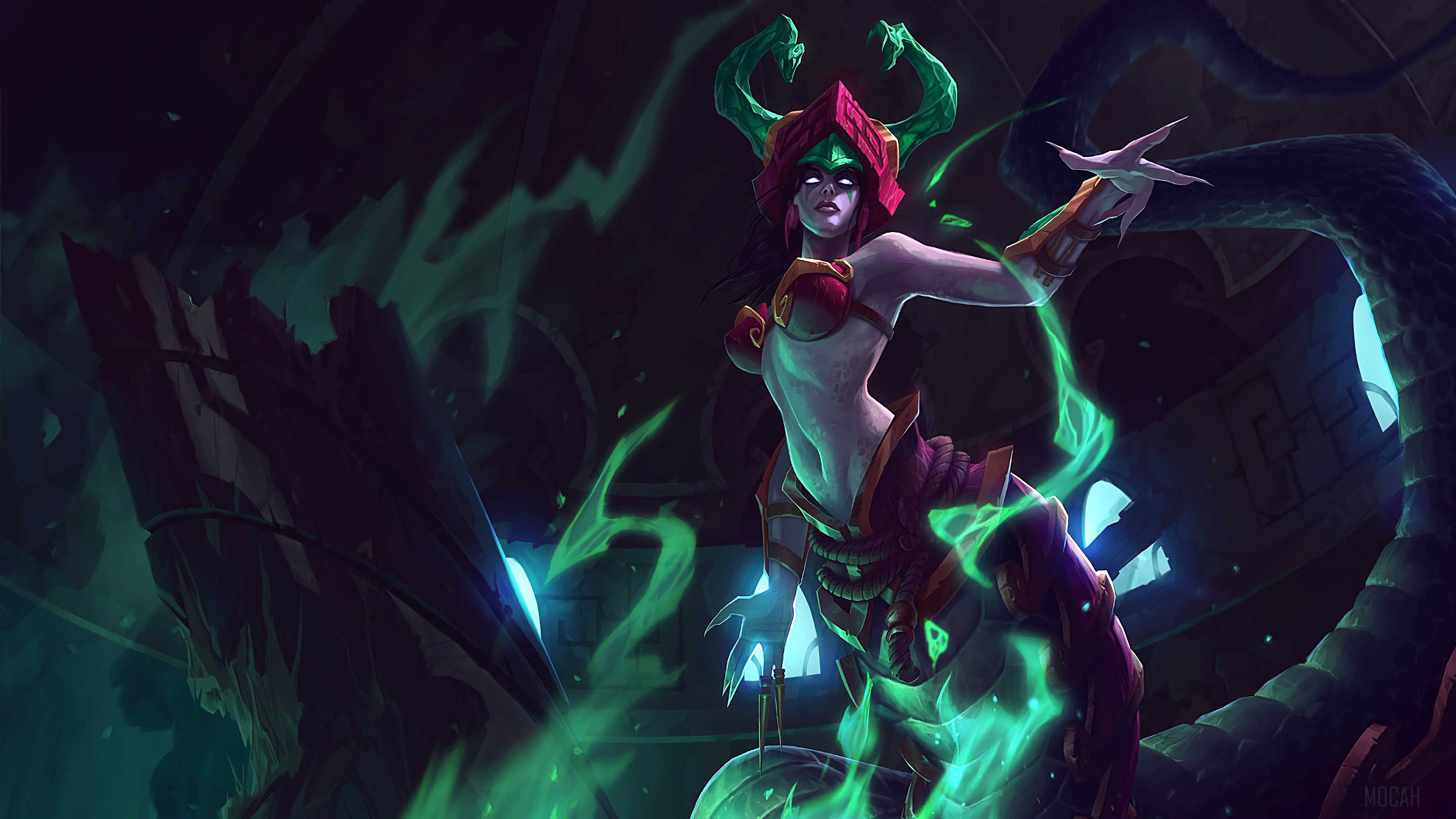 Jade Fang Cassiopeia from League of Legends 4K HD Wallpaper