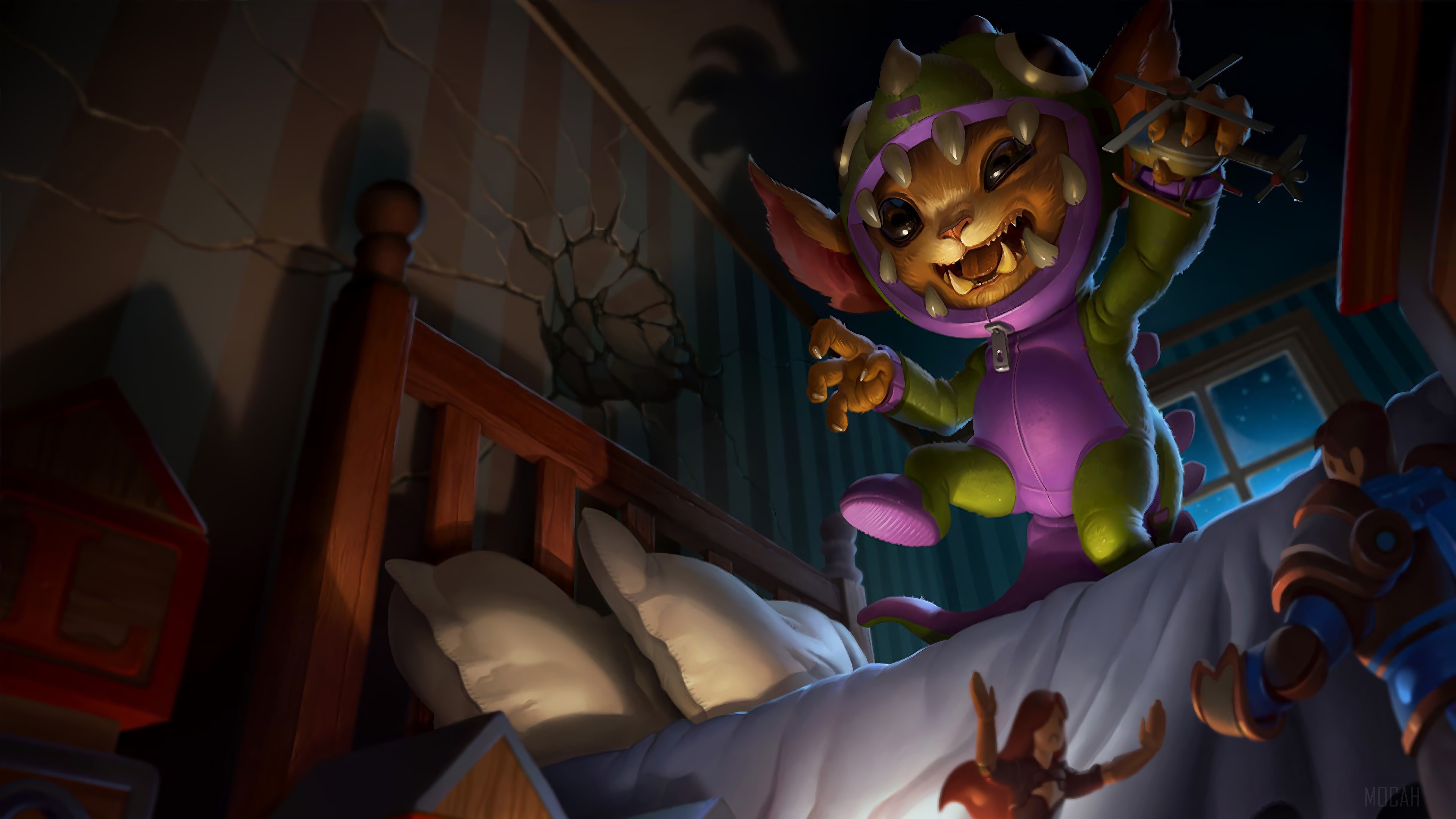 Dino Gnar from League of Legends 4K HD Wallpaper