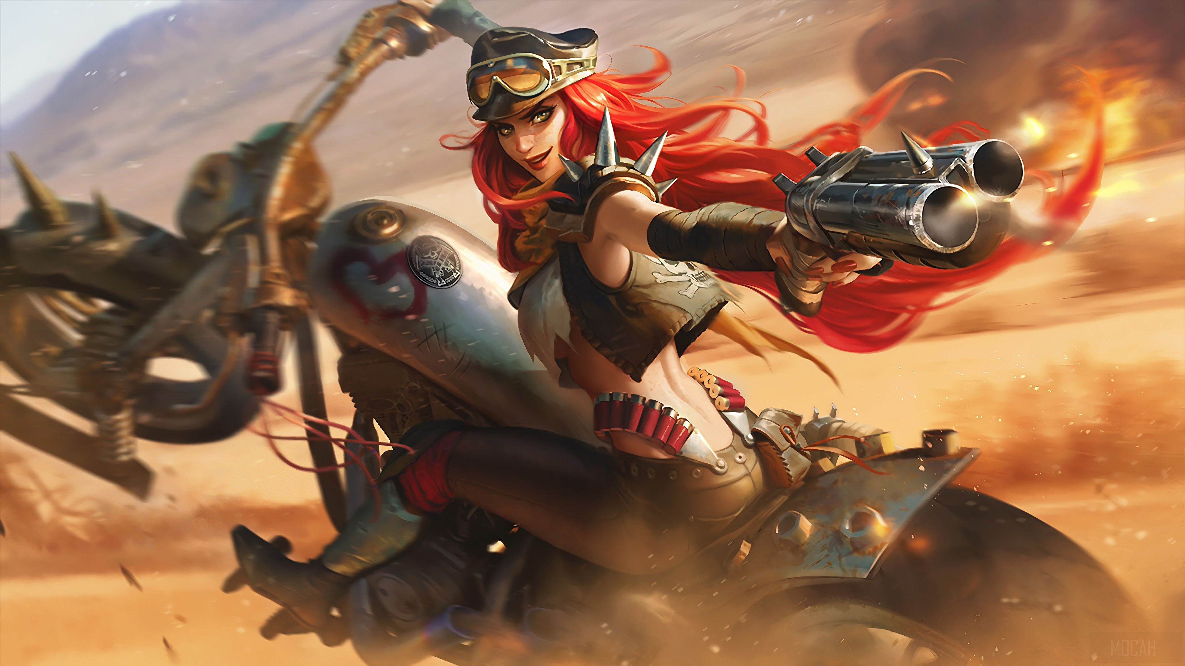 Road Warrior Miss Fortune from League of Legends 4K HD Wallpaper