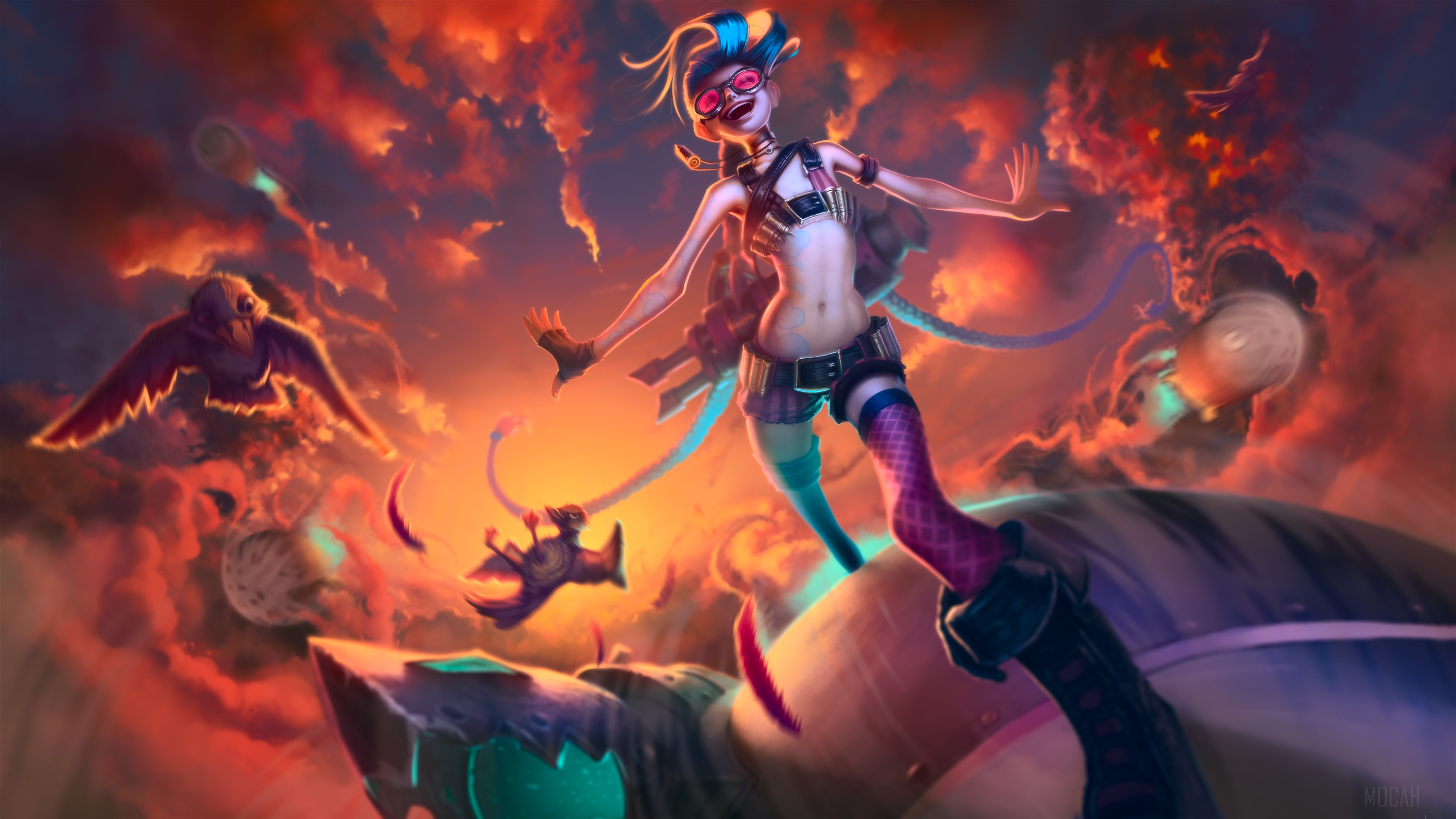 Jinx from League of Legends 4K HD Wallpaper