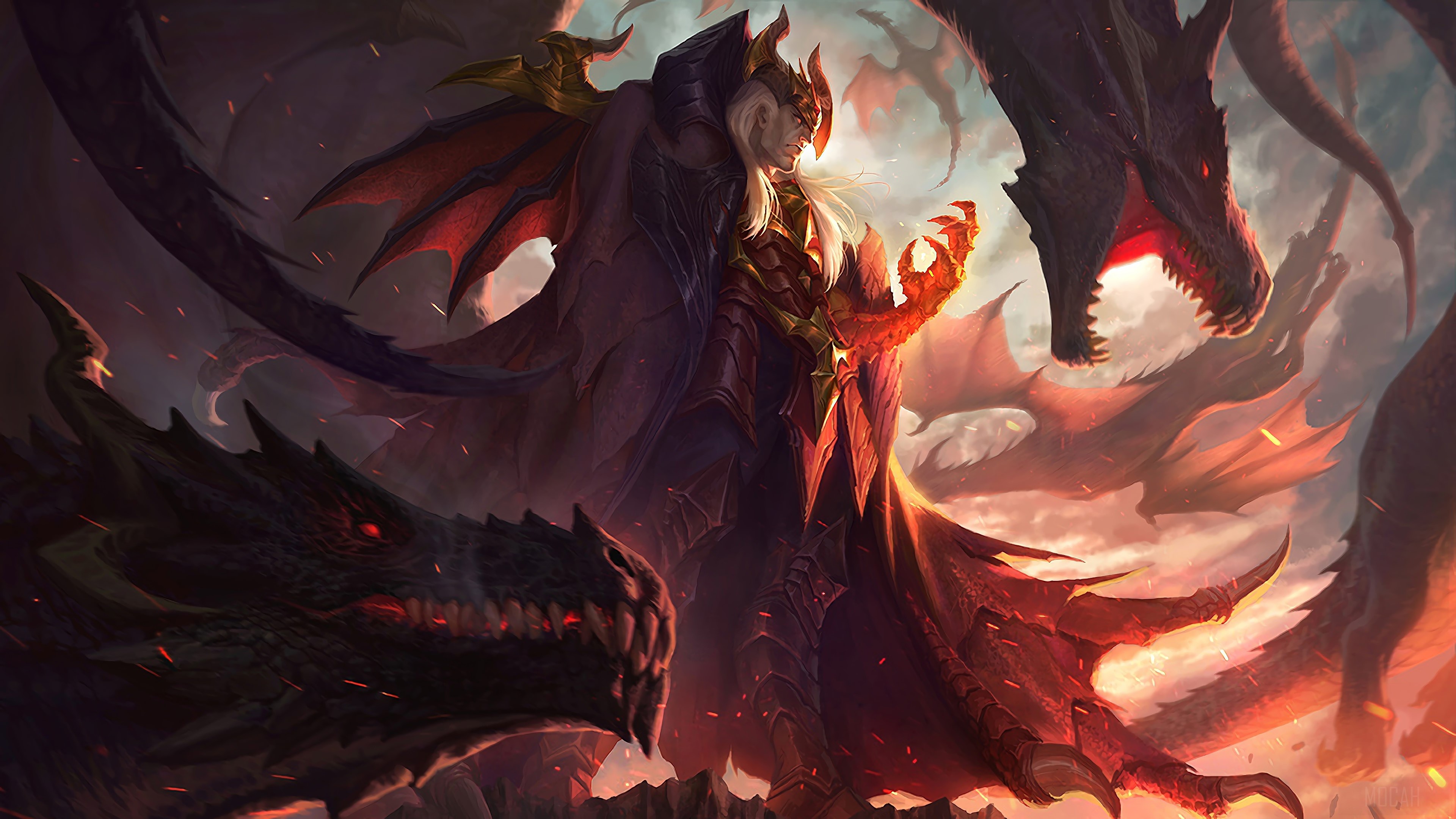 Dragon Master Swain from League of Legends 4K HD Wallpaper