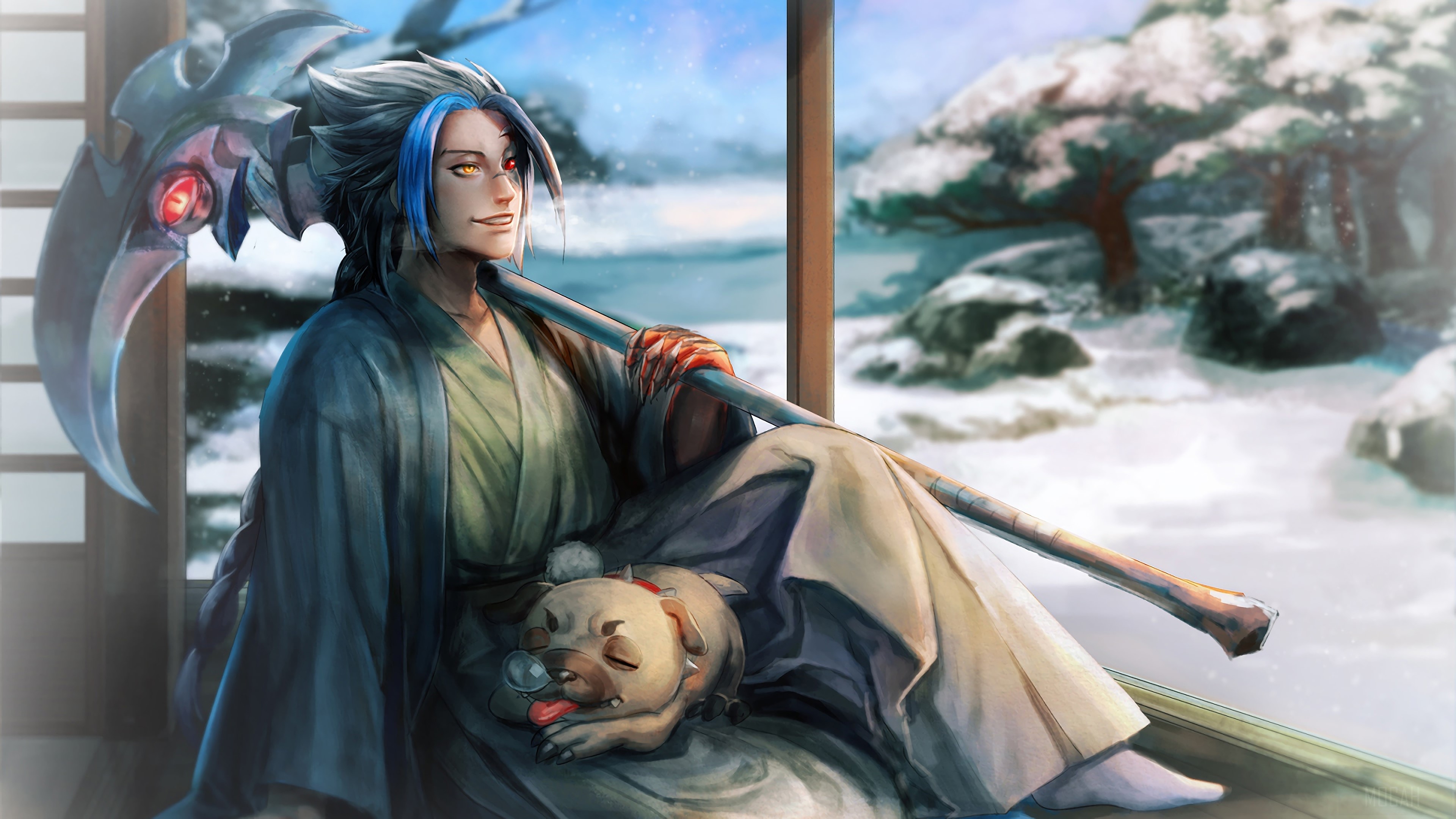 Kayn from League of Legends in winter HD Wallpaper