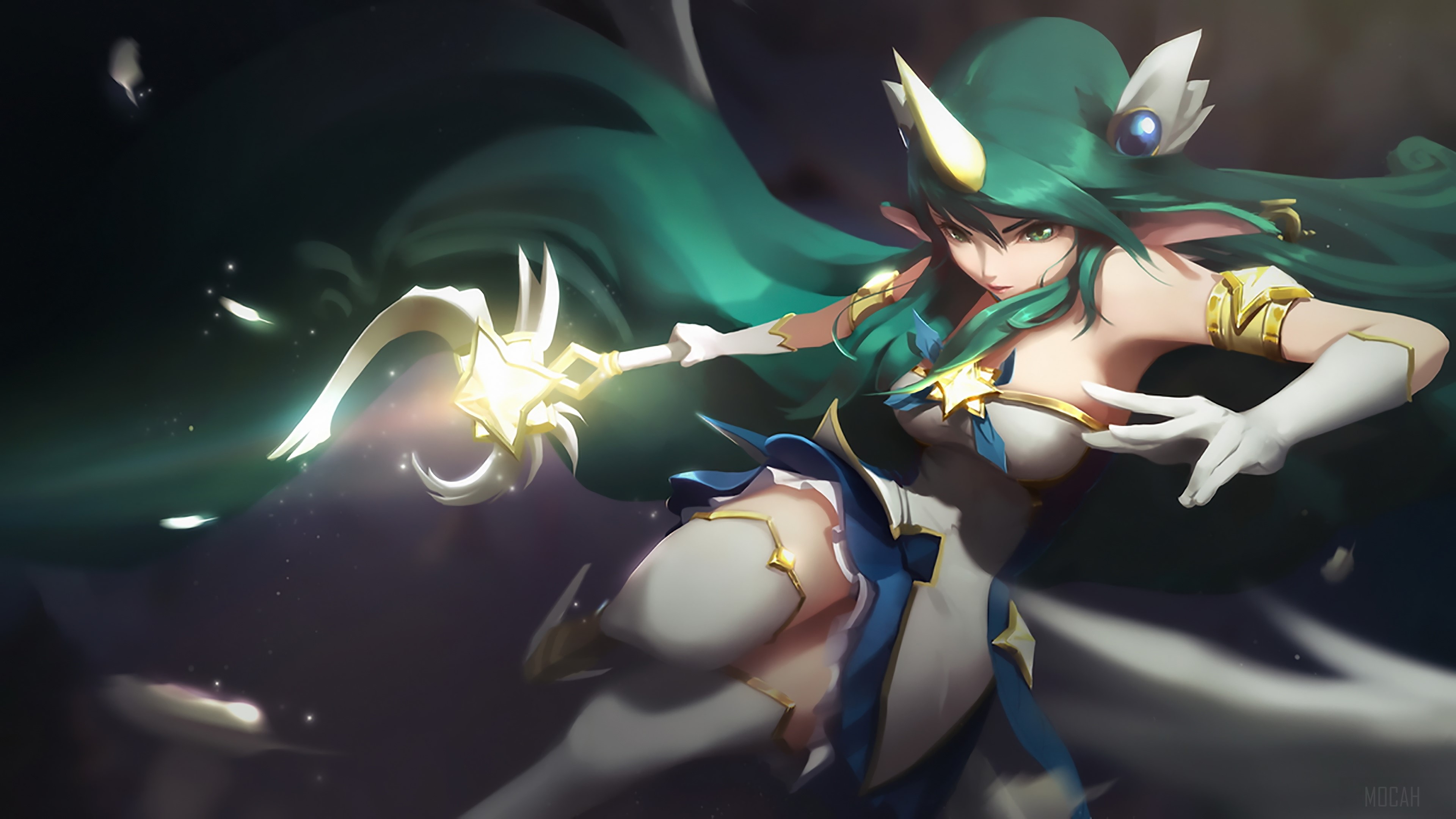 Star Guardian Soraka from League of Legends 4K HD Wallpaper