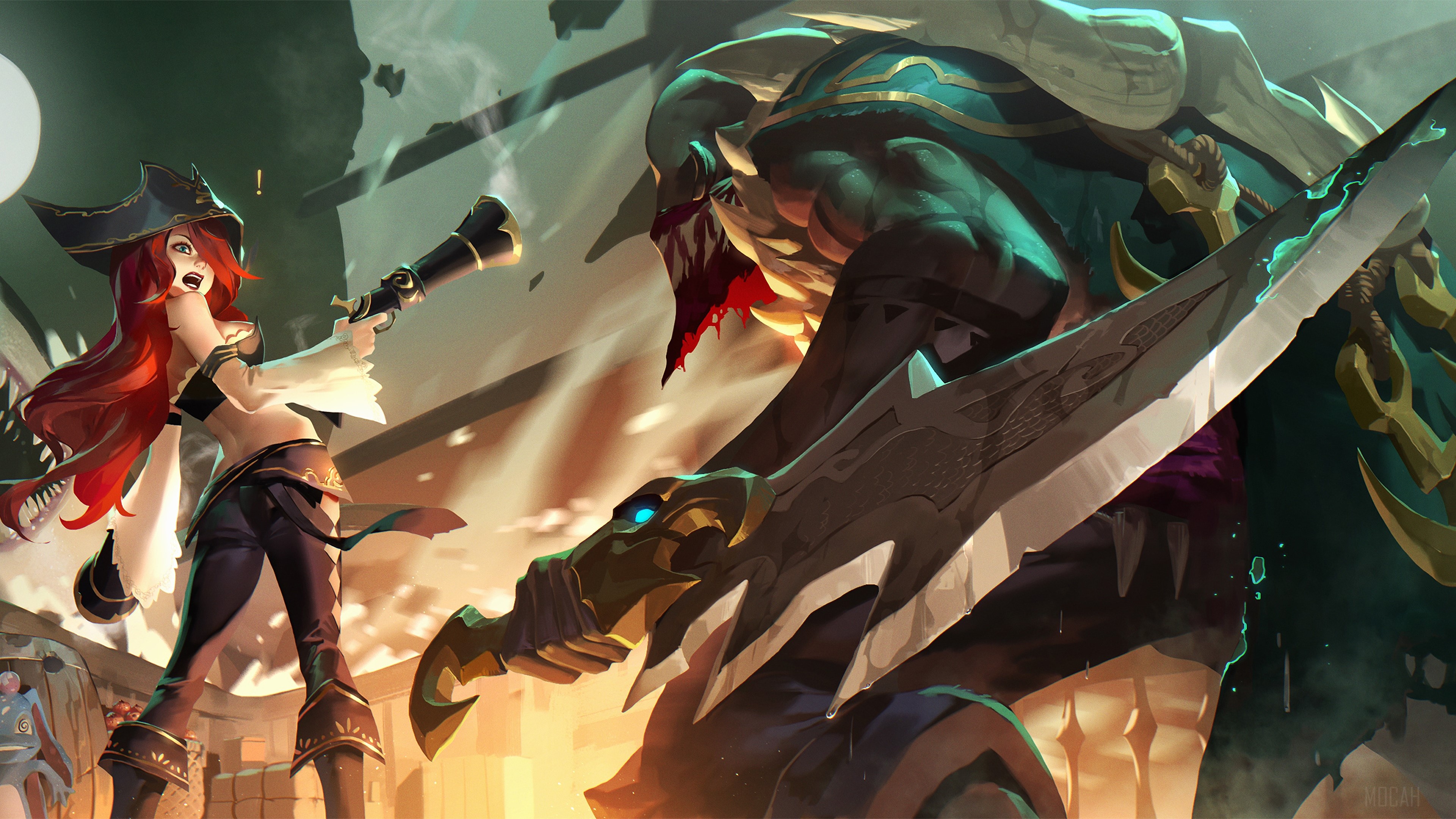 Miss Fortune and Pyke from League of Legends 4K HD Wallpaper
