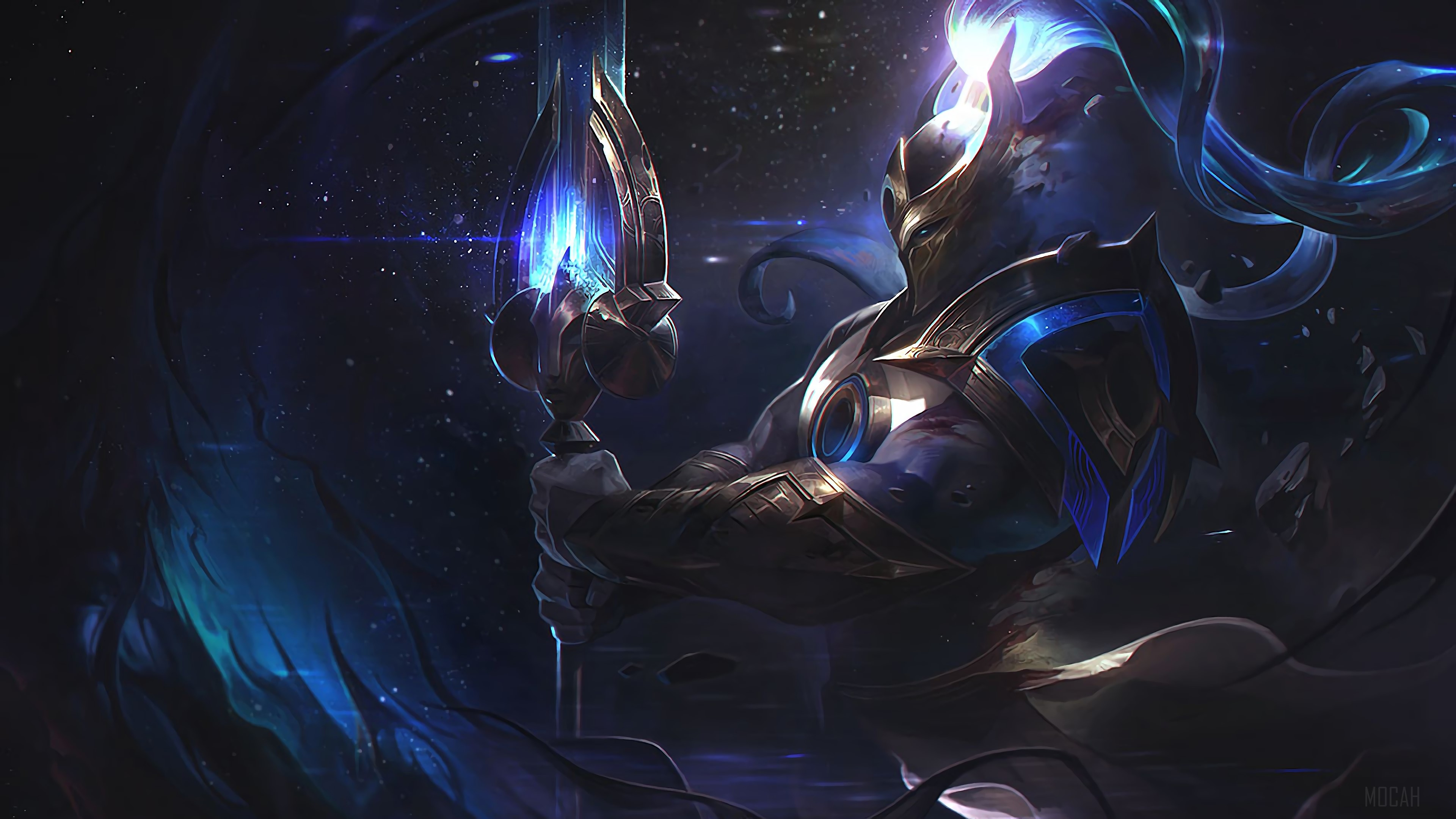 Cosmic Defender Xin Zhao from League of Legends 4K HD Wallpaper
