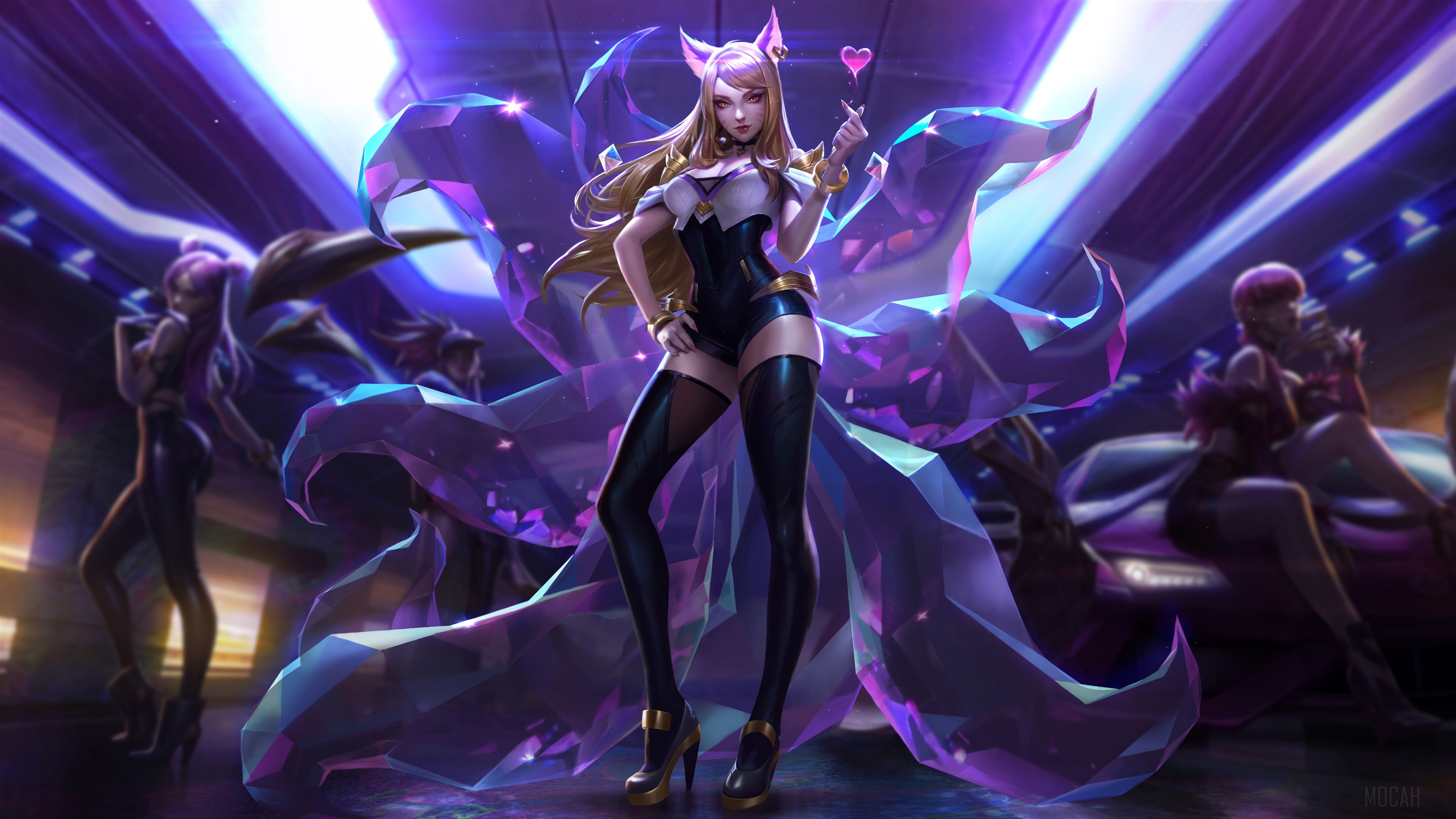 K/DA Ahri from League of Legends Splash Art 4K HD Wallpaper