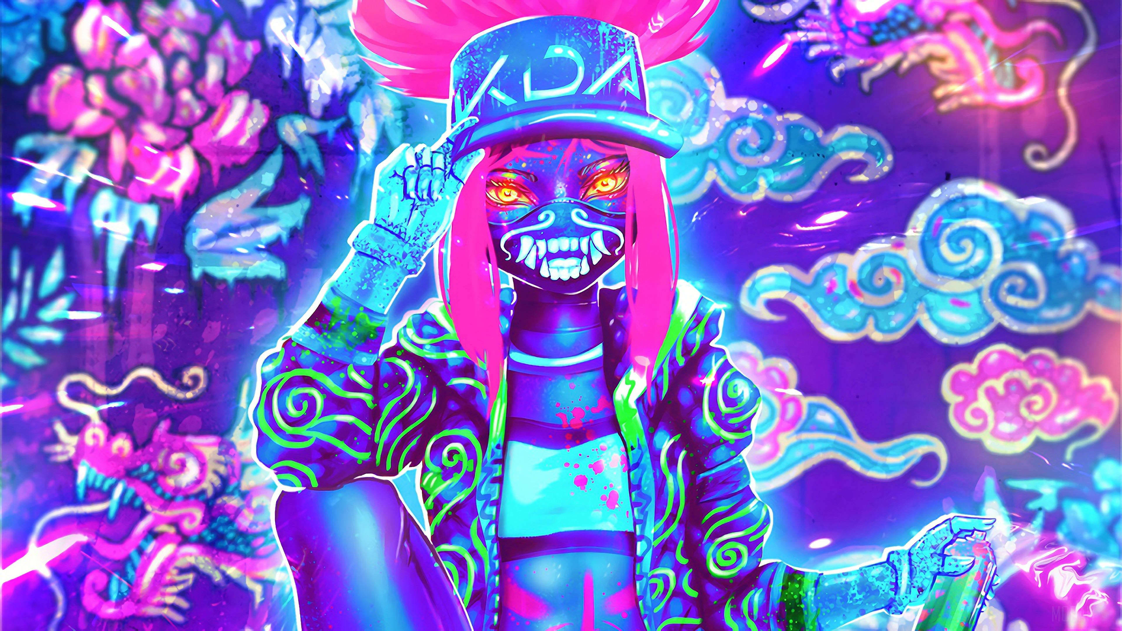 K/DA Akali from League of Legends 4K HD Wallpaper