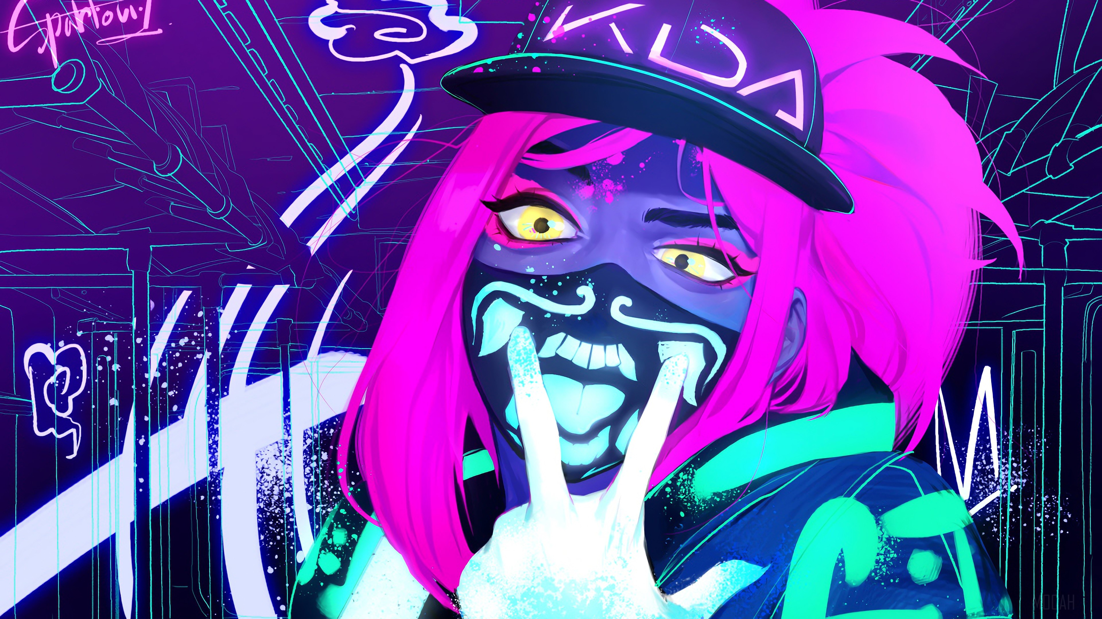 Akali from K/DA League of Legends 4K HD Wallpaper