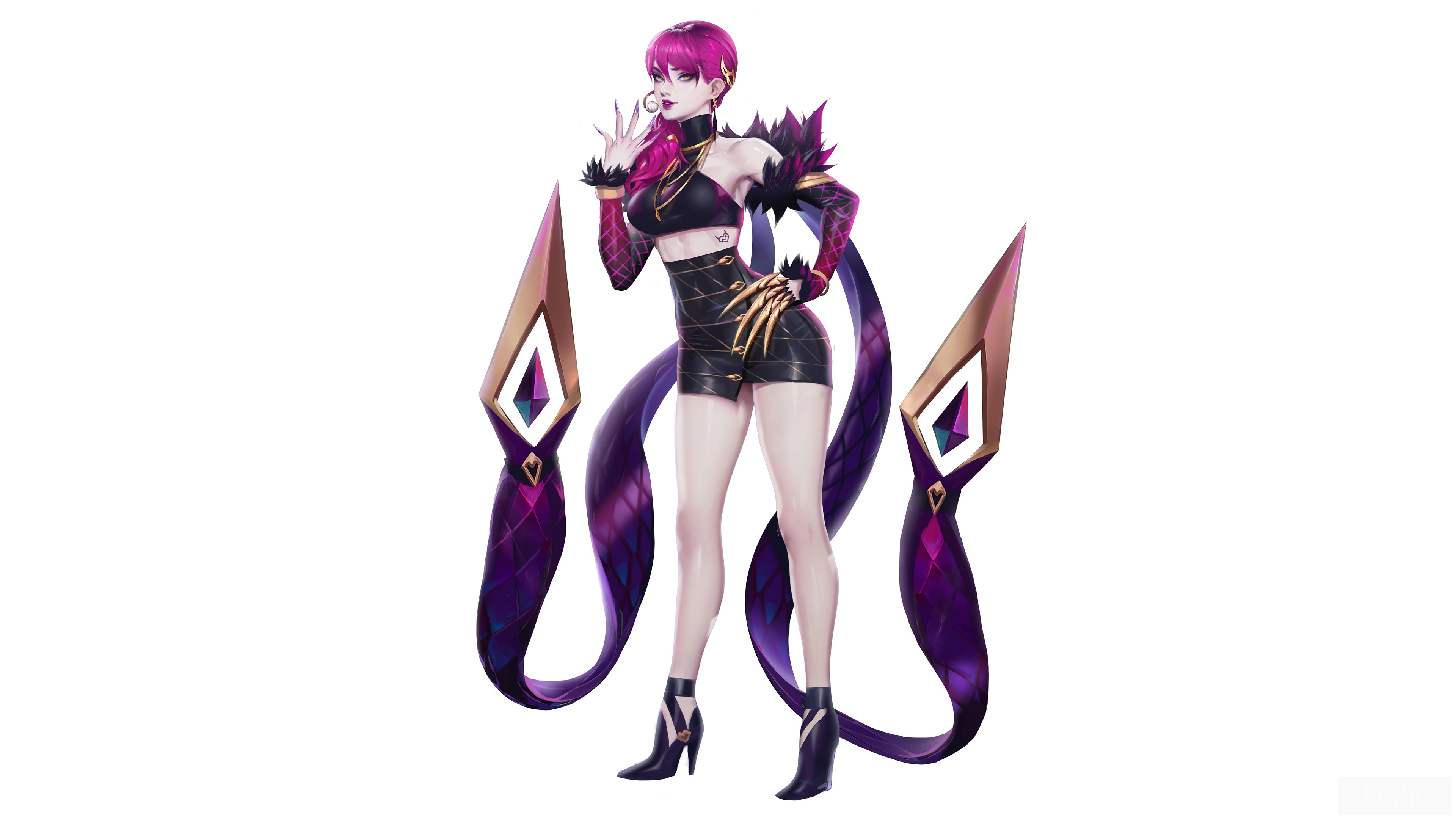 K/DA Evelynn from League of Legends 4K HD Wallpaper