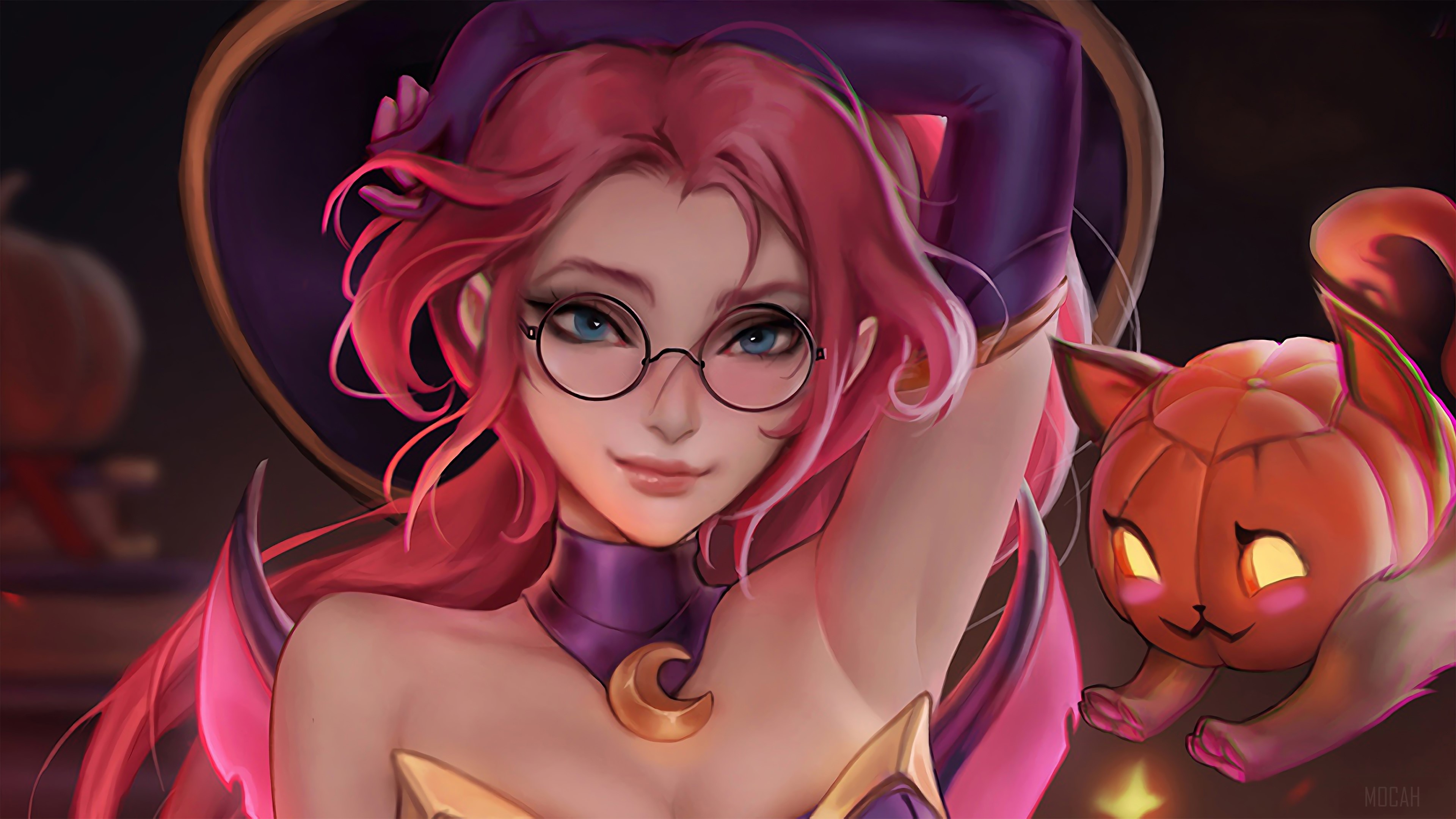 Bewitching Janna from League of Legends 4K HD Wallpaper