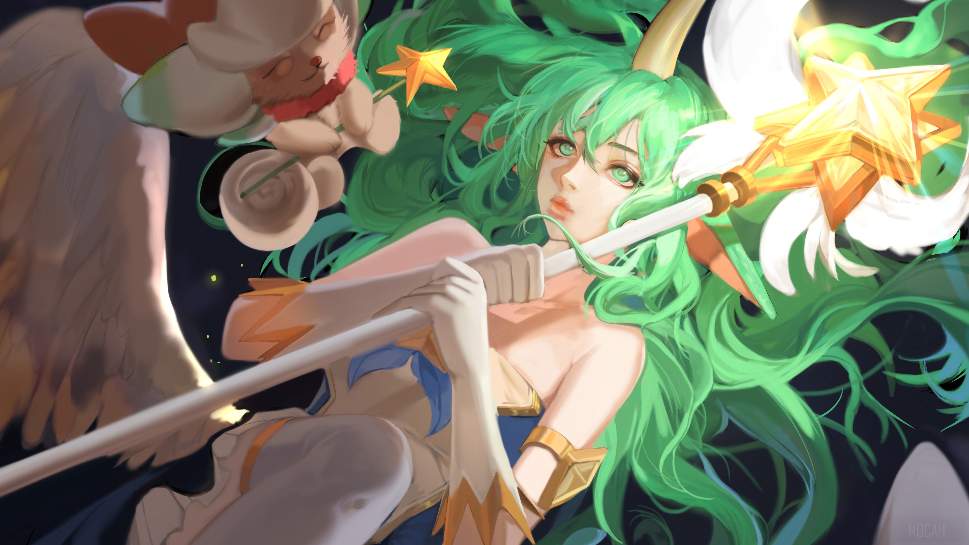 Star Guardian Soraka from League of Legends 4K HD Wallpaper