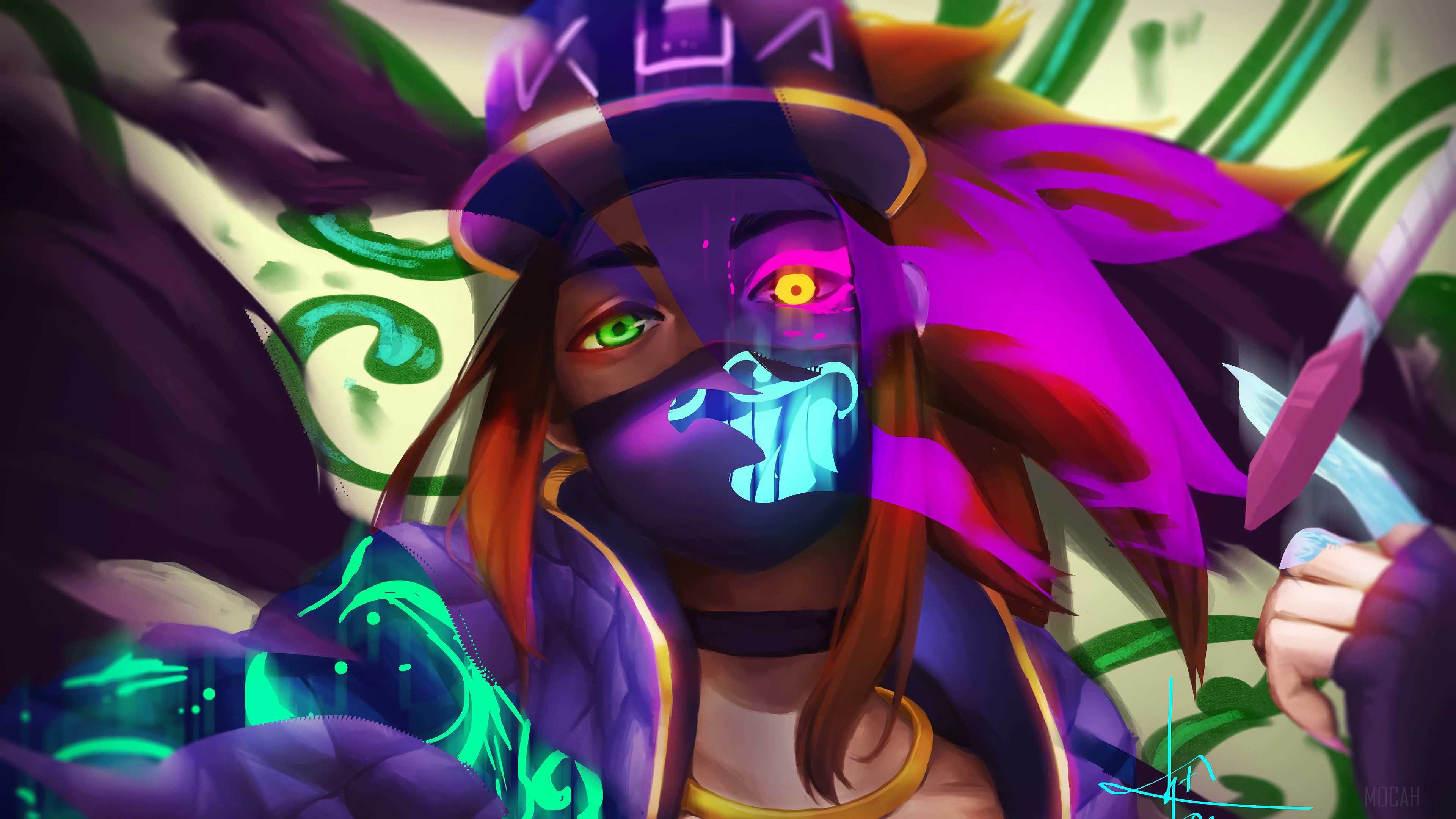 K/DA Akali from League of Legends 4K HD Wallpaper