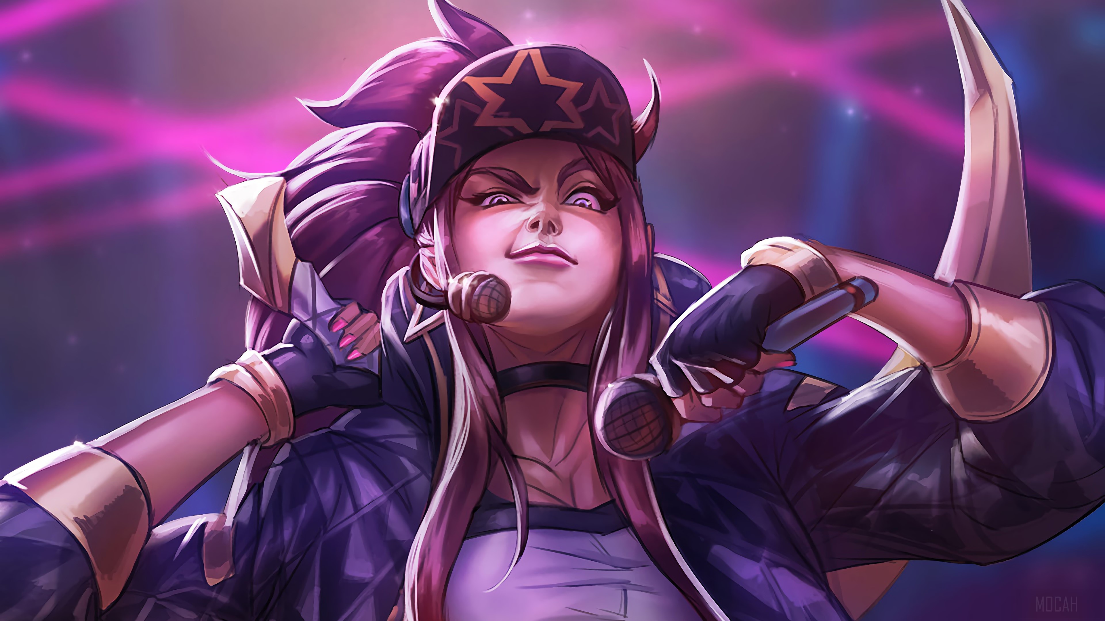 K/DA Akali from League of Legends 4K HD Wallpaper