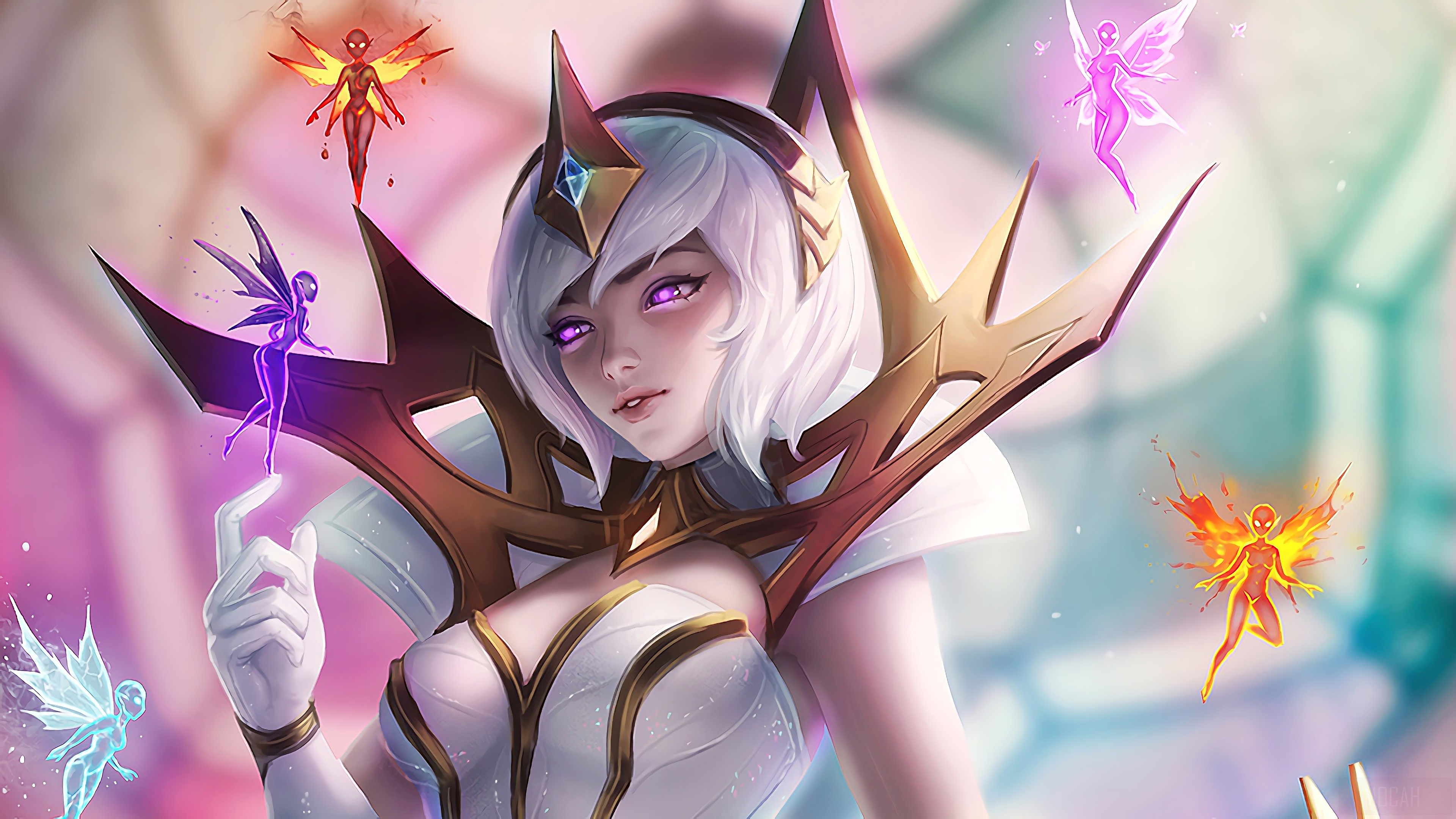 Elementalist Lux from League of Legends 4K HD Wallpaper