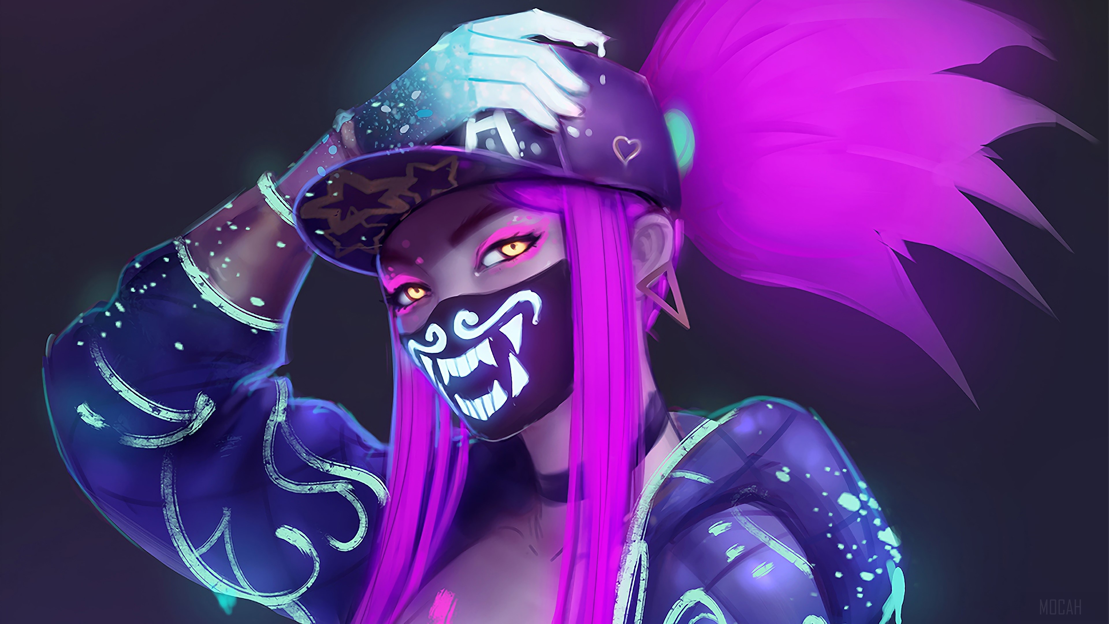 K/DA Akali from League of Legends 4K HD Wallpaper