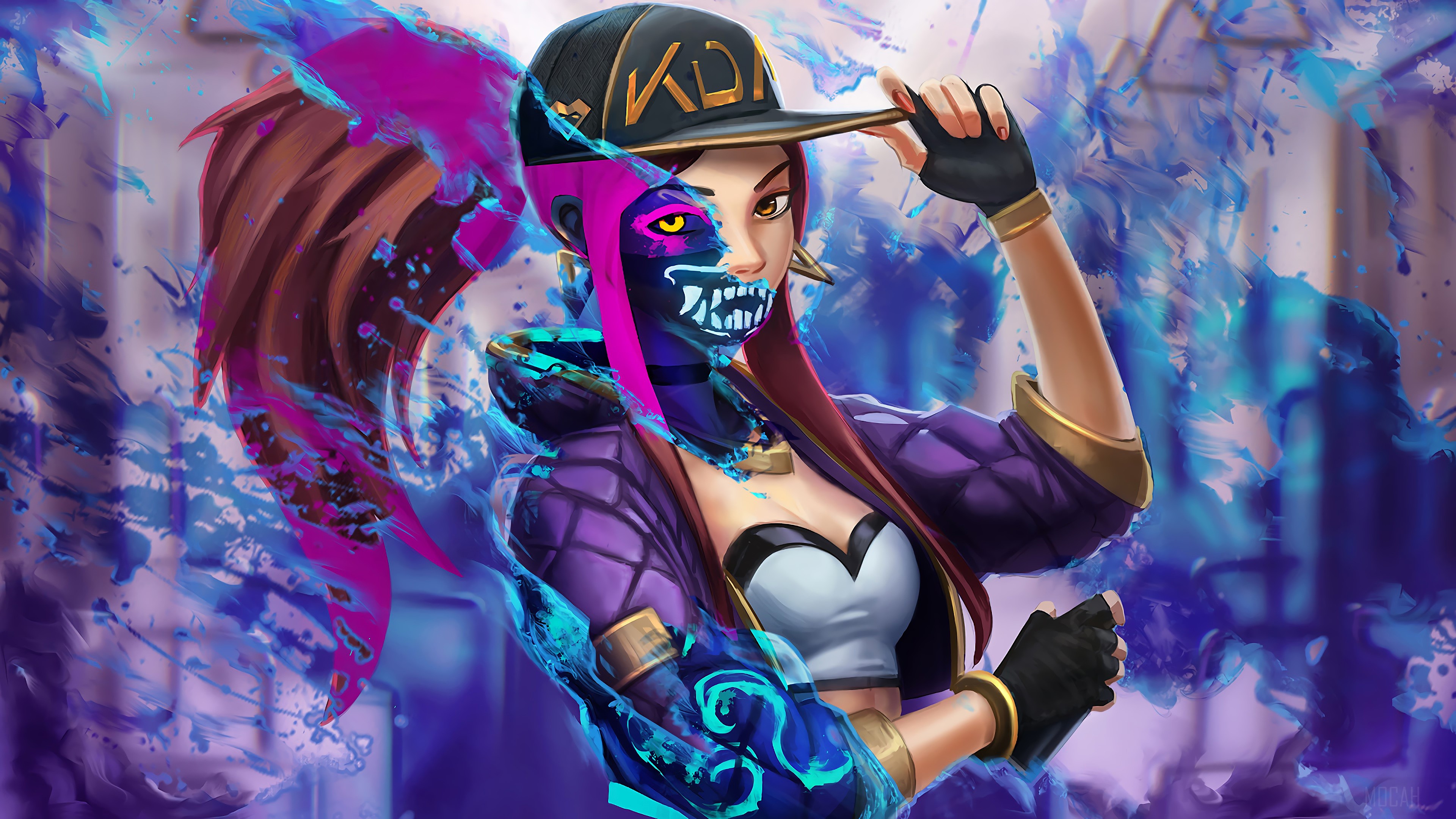 K/DA Akali from League of Legends 4K HD Wallpaper