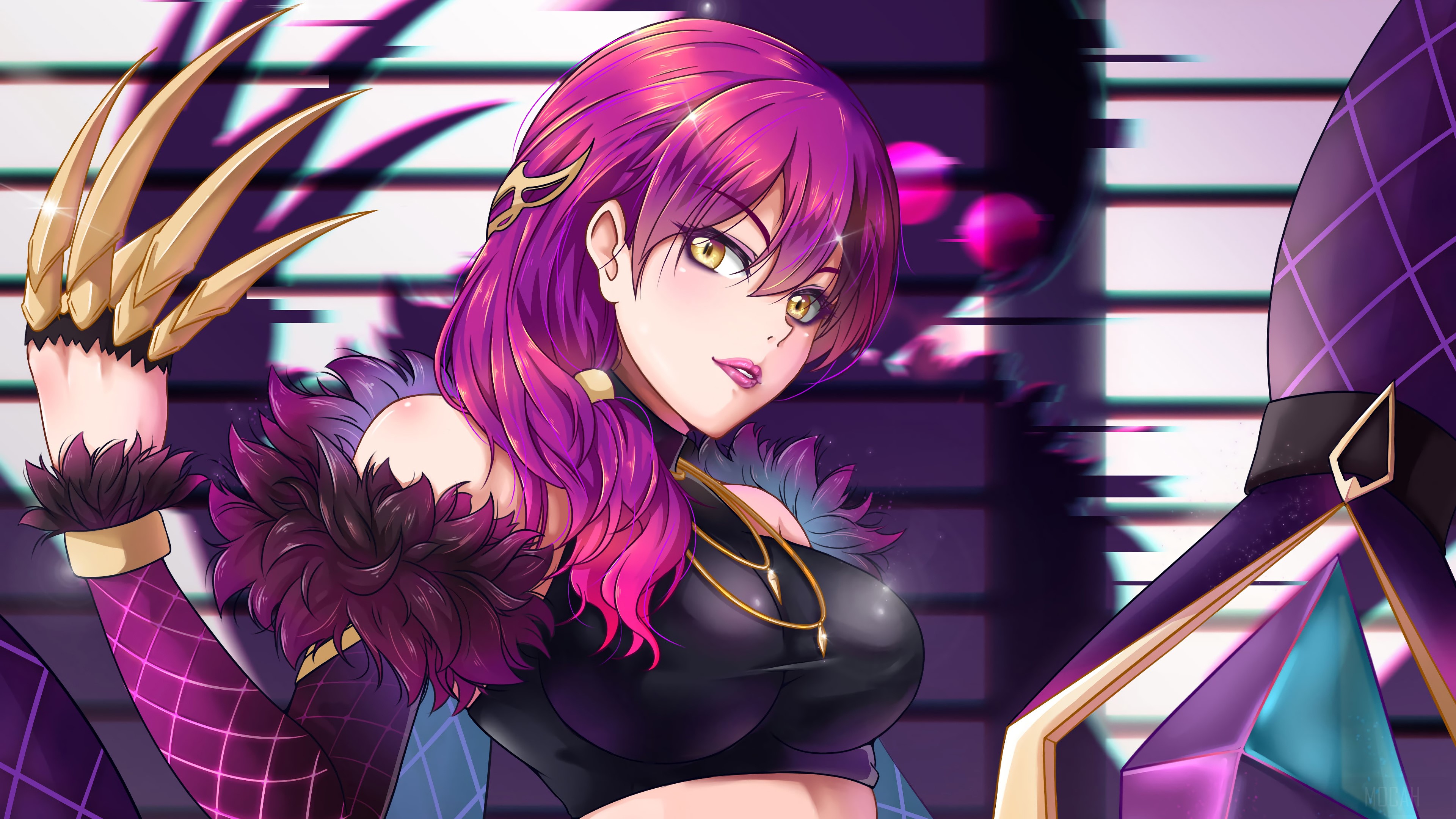 K/DA Evelynn from League of Legends 4K HD Wallpaper