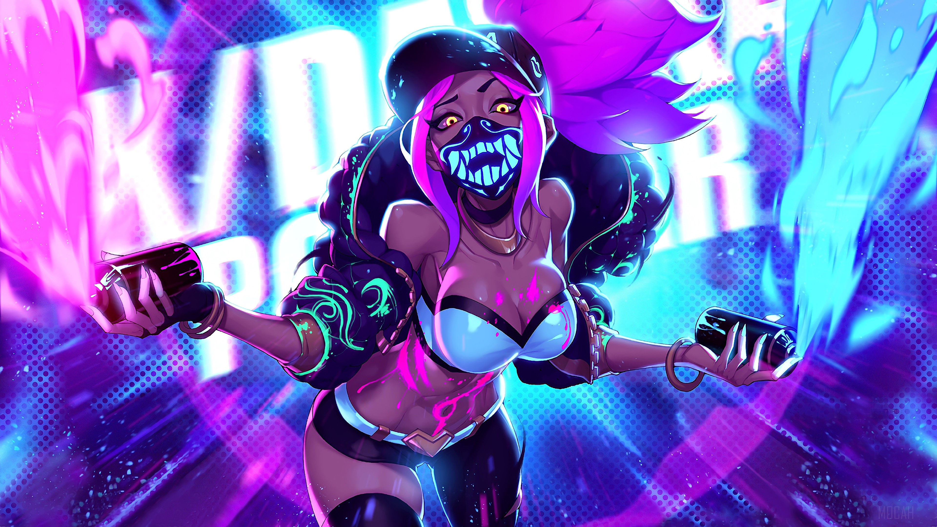 K/DA Akali from League of Legends 4K HD Wallpaper