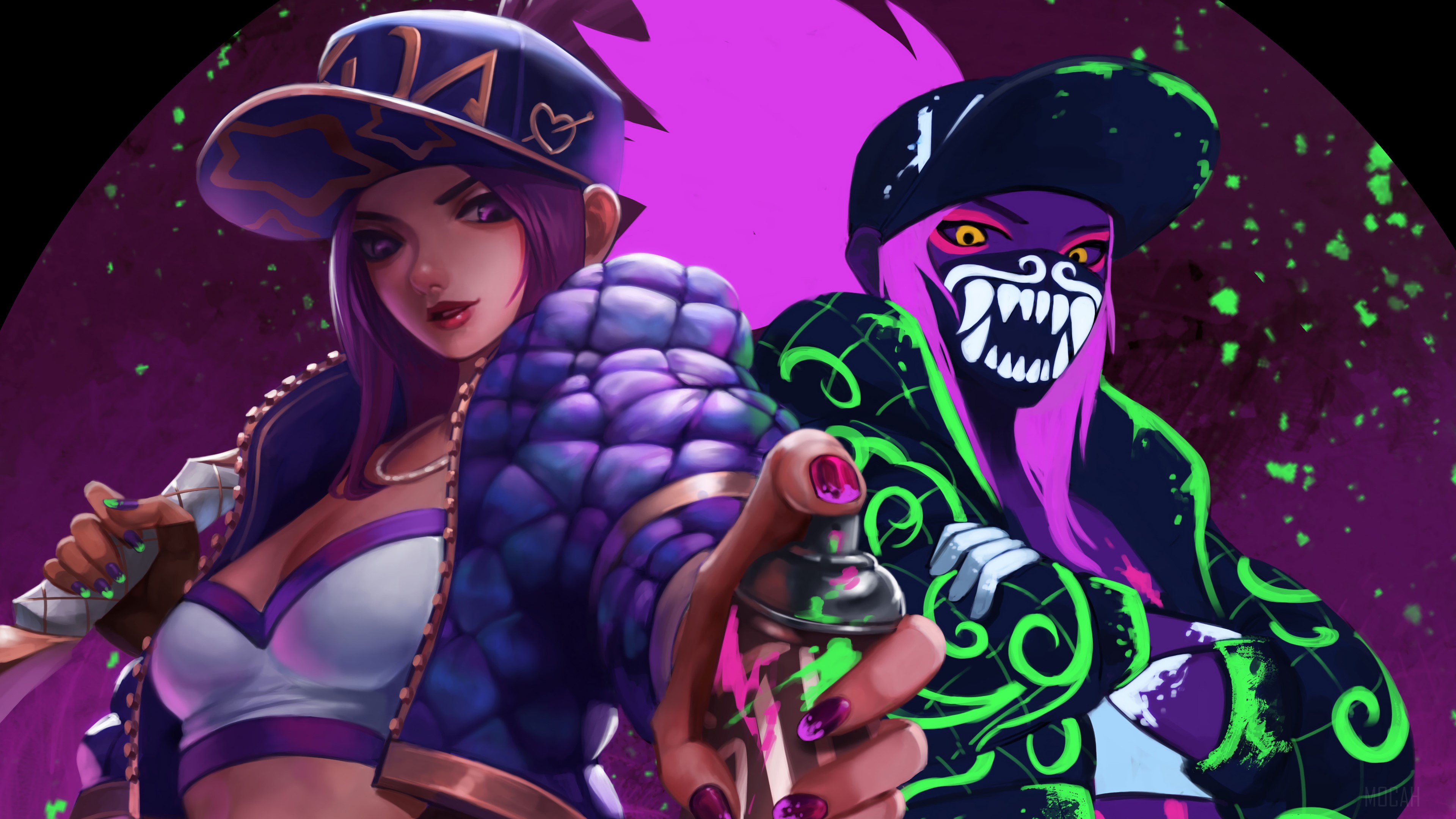 K/DA Akali from League of Legends 4K HD Wallpaper