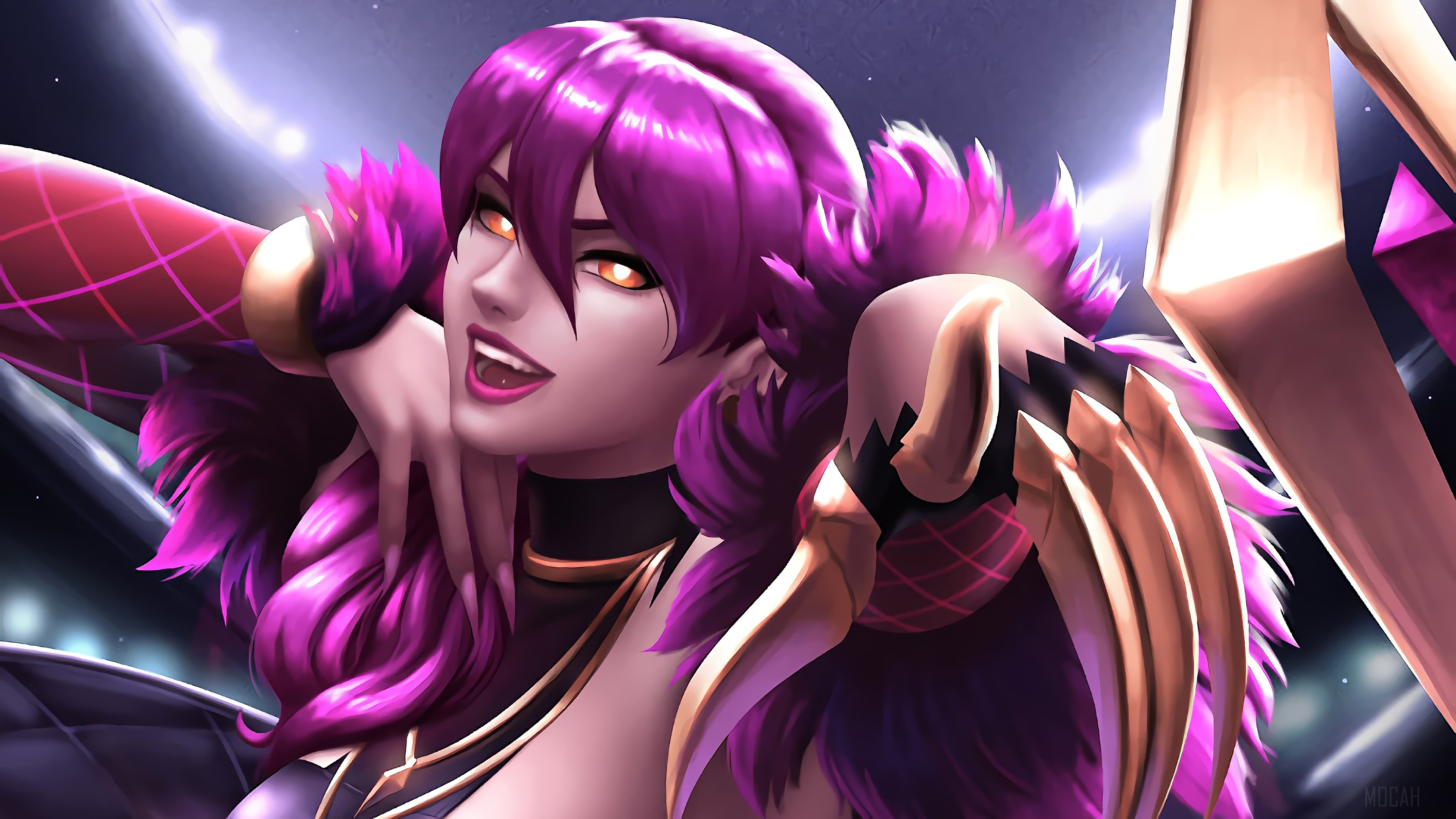 K/DA Evelynn from League of Legends 4K HD Wallpaper