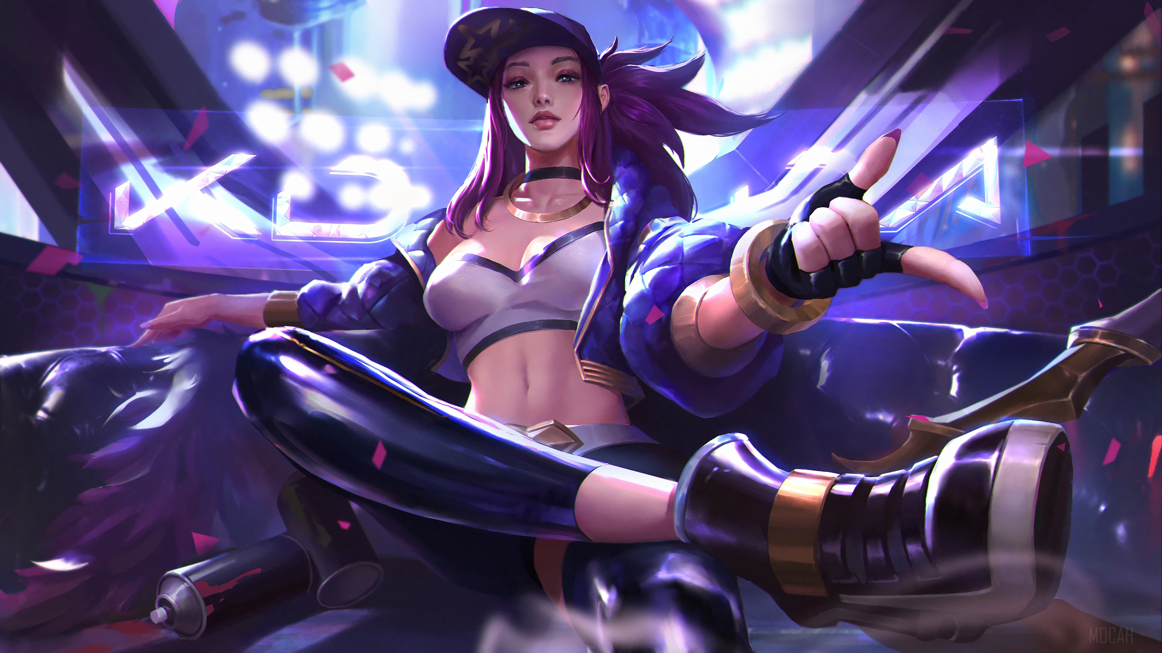 K/DA Akali from League of Legends 4K HD Wallpaper