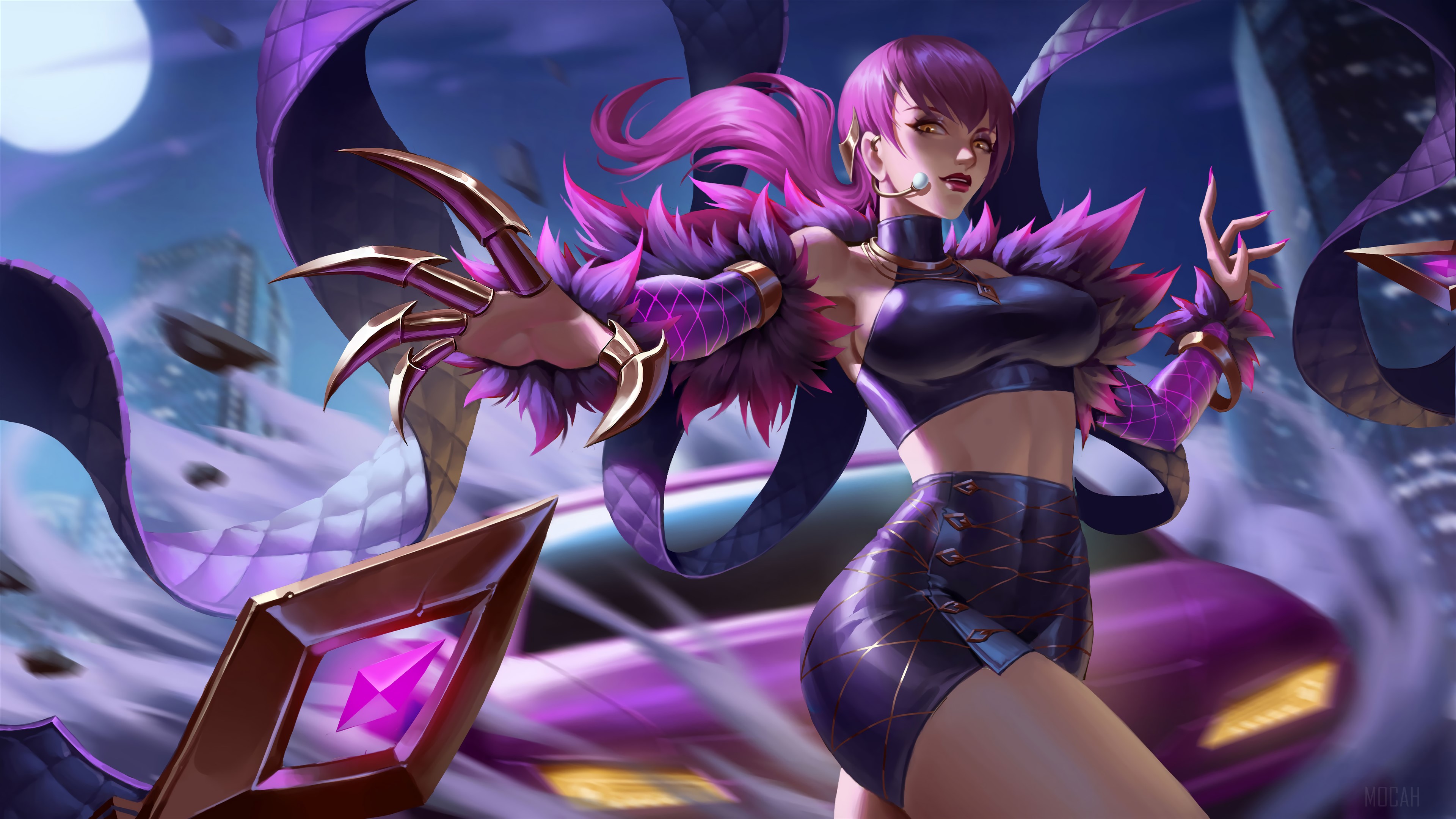 K/DA Evelynn from League of Legends 4K HD Wallpaper