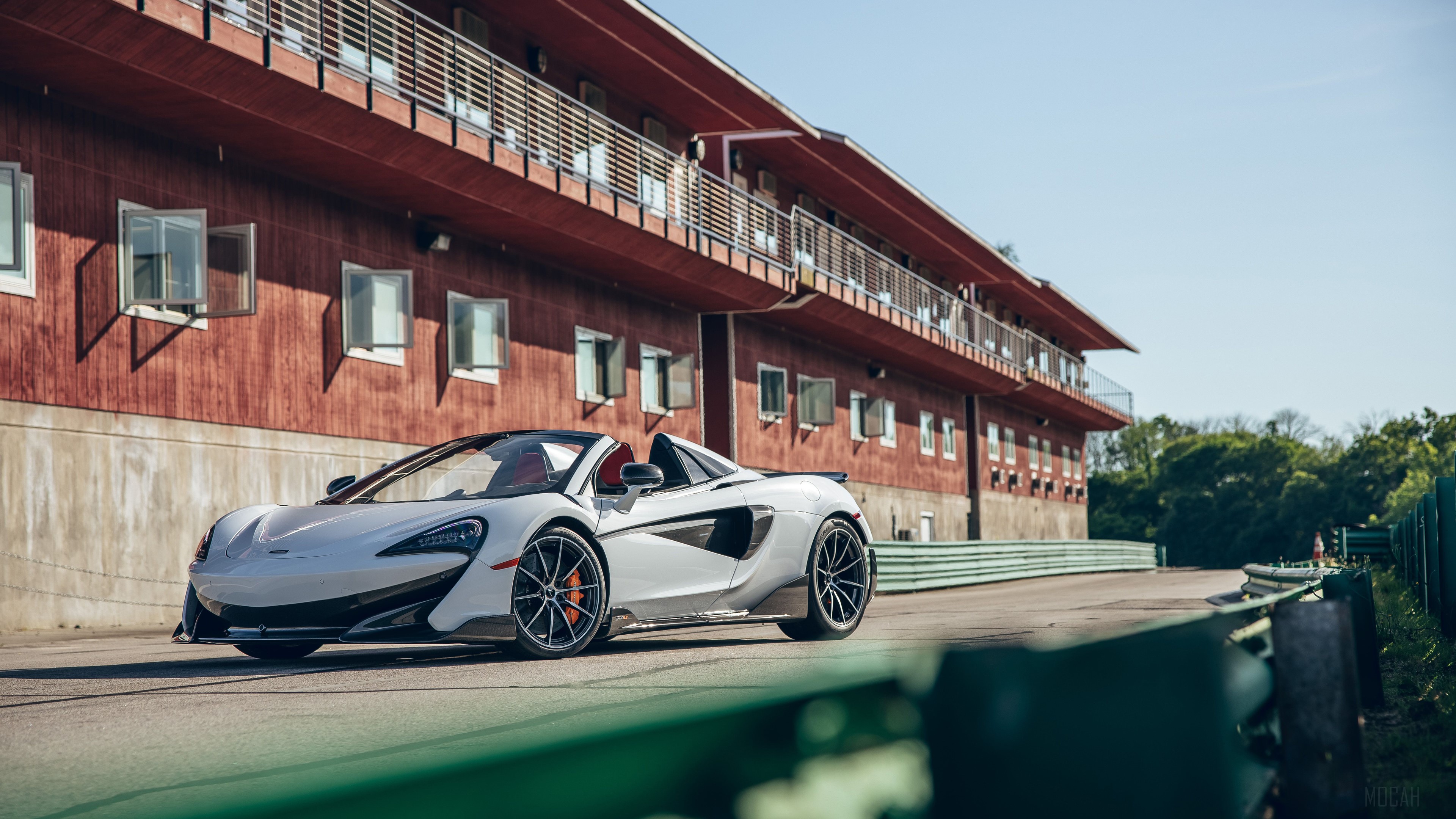 2020 McLaren 600LT Convertible on Track HD Wallpaper