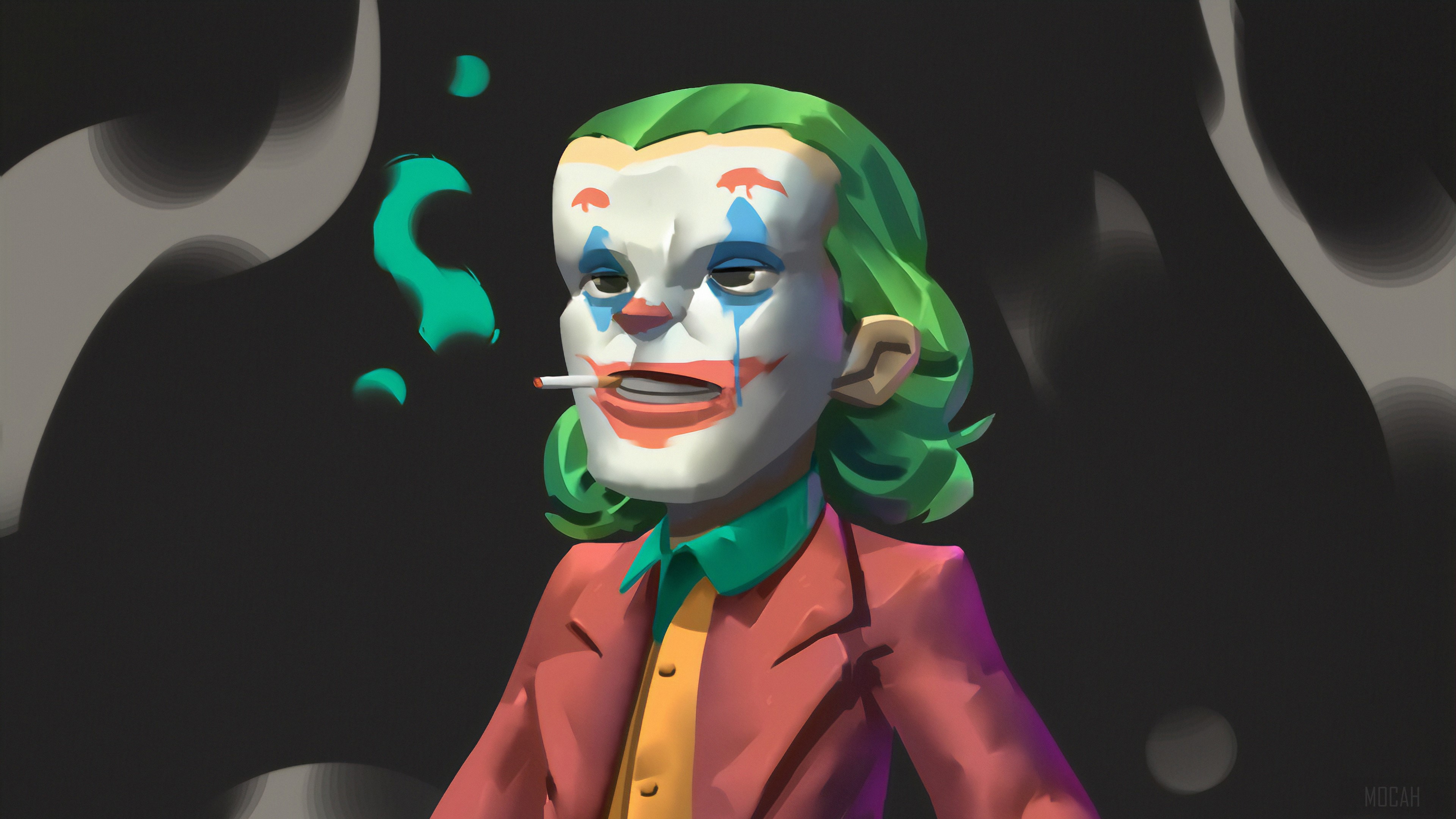 Joker Smoking Cigarette Art 4K HD Wallpaper
