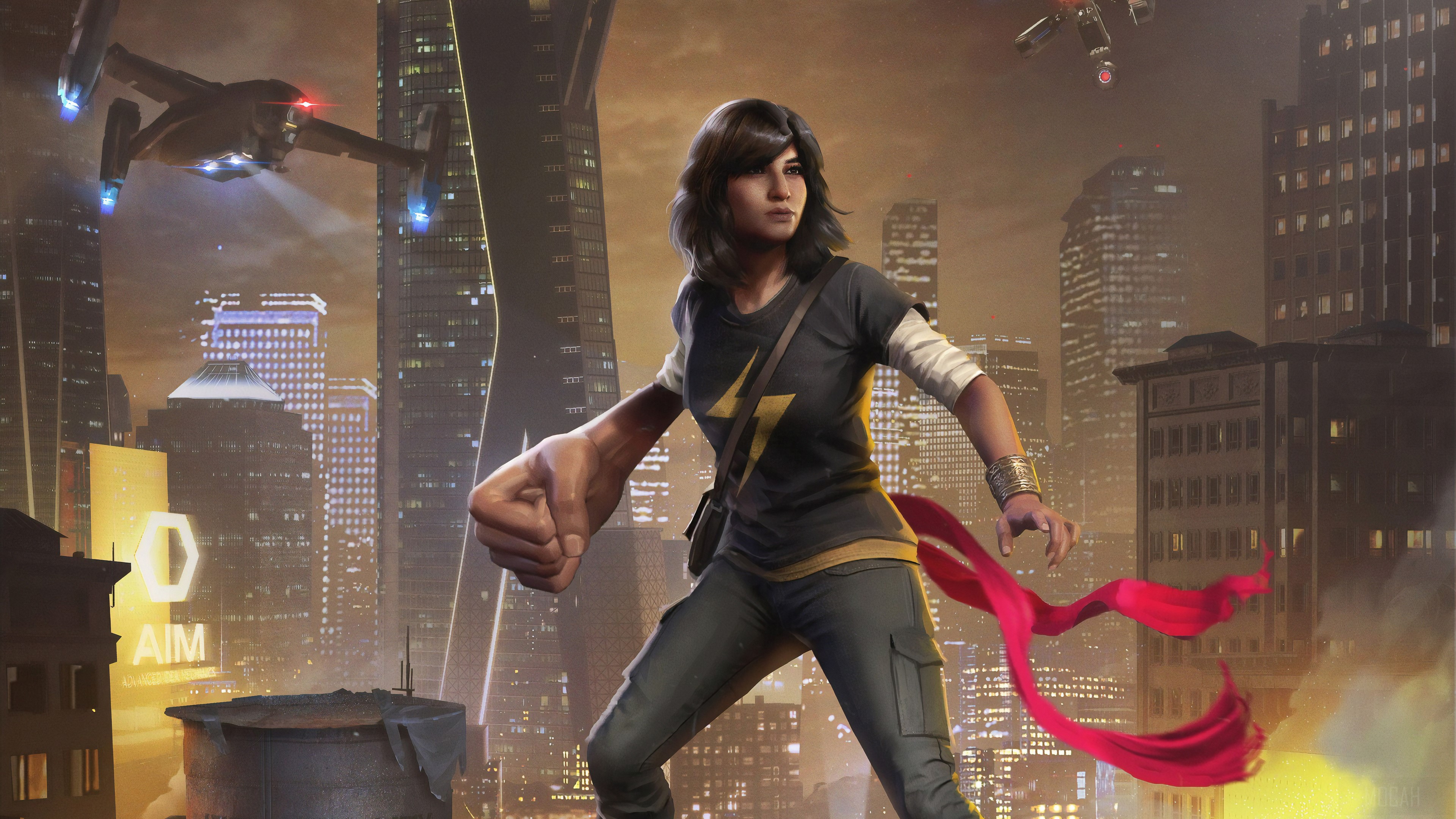 Kamala Khan from Marvels Avengers 4K HD Wallpaper