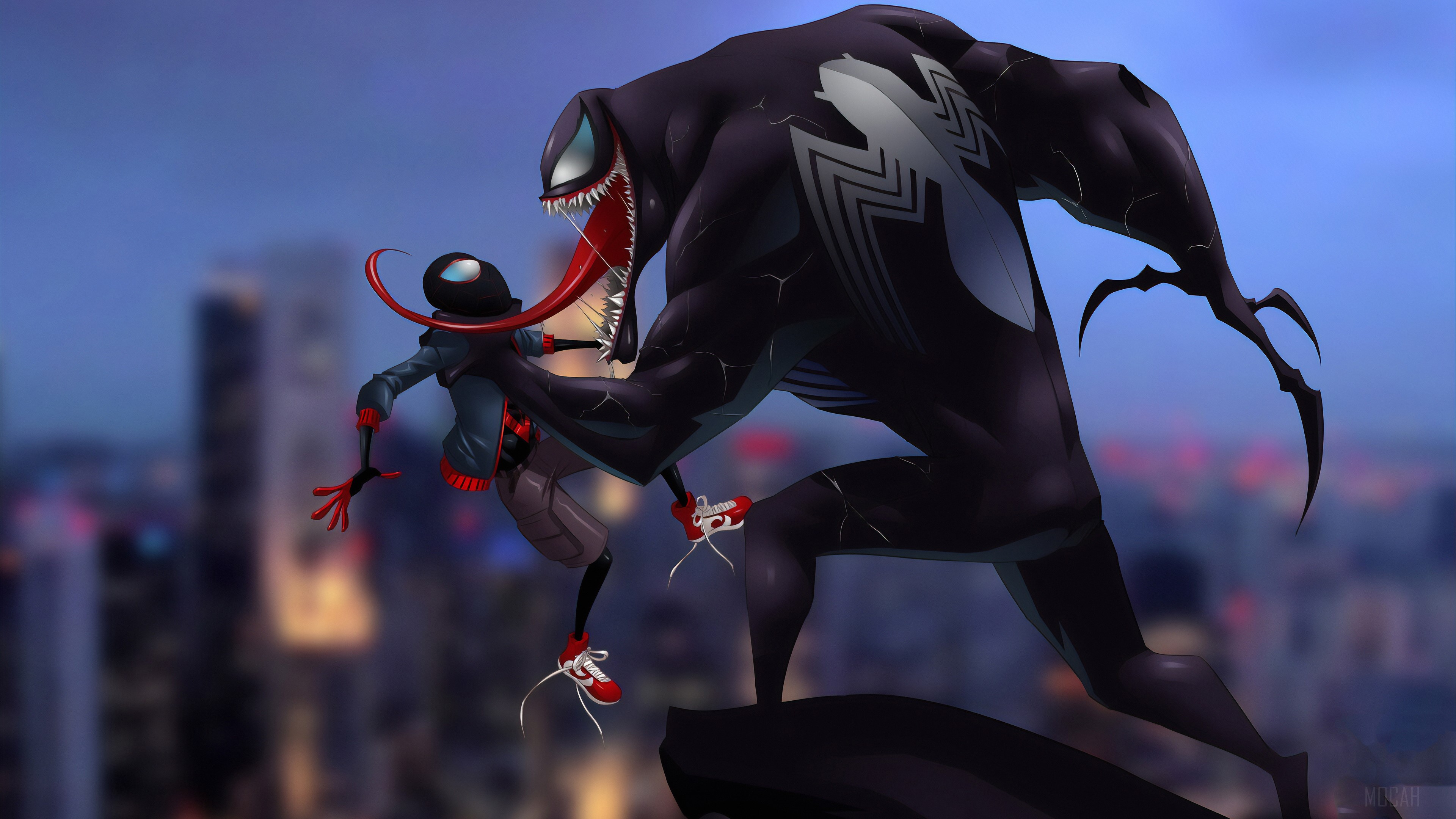 Spider-Man and Venom 4K HD Wallpaper