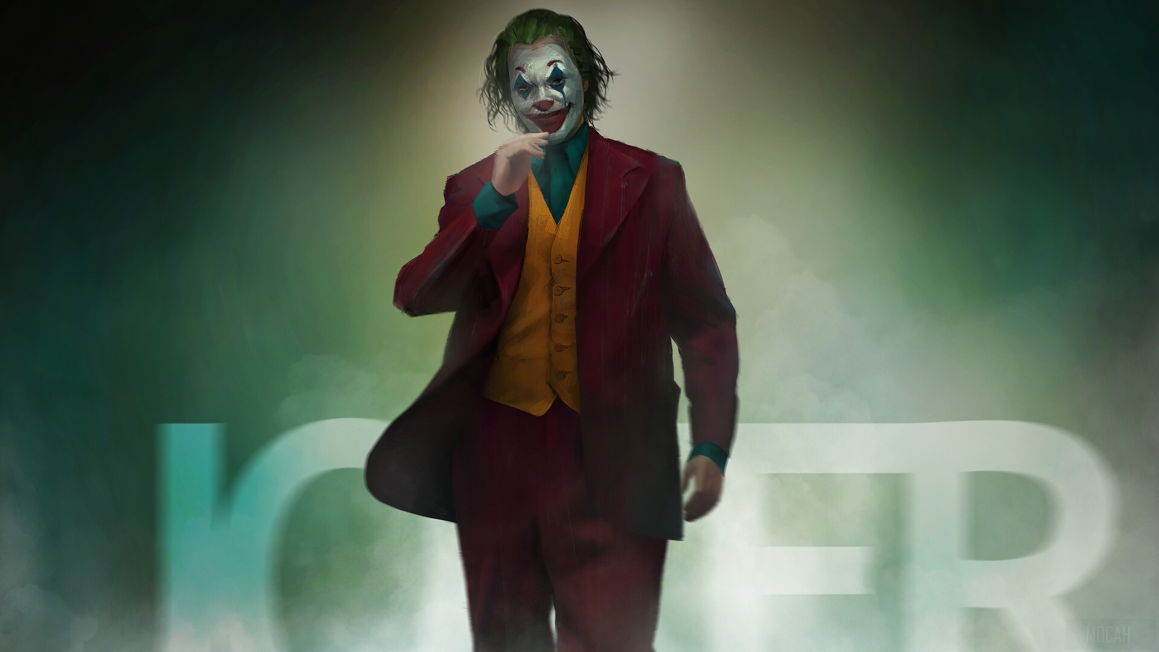 Joker Walking Art HD Wallpaper