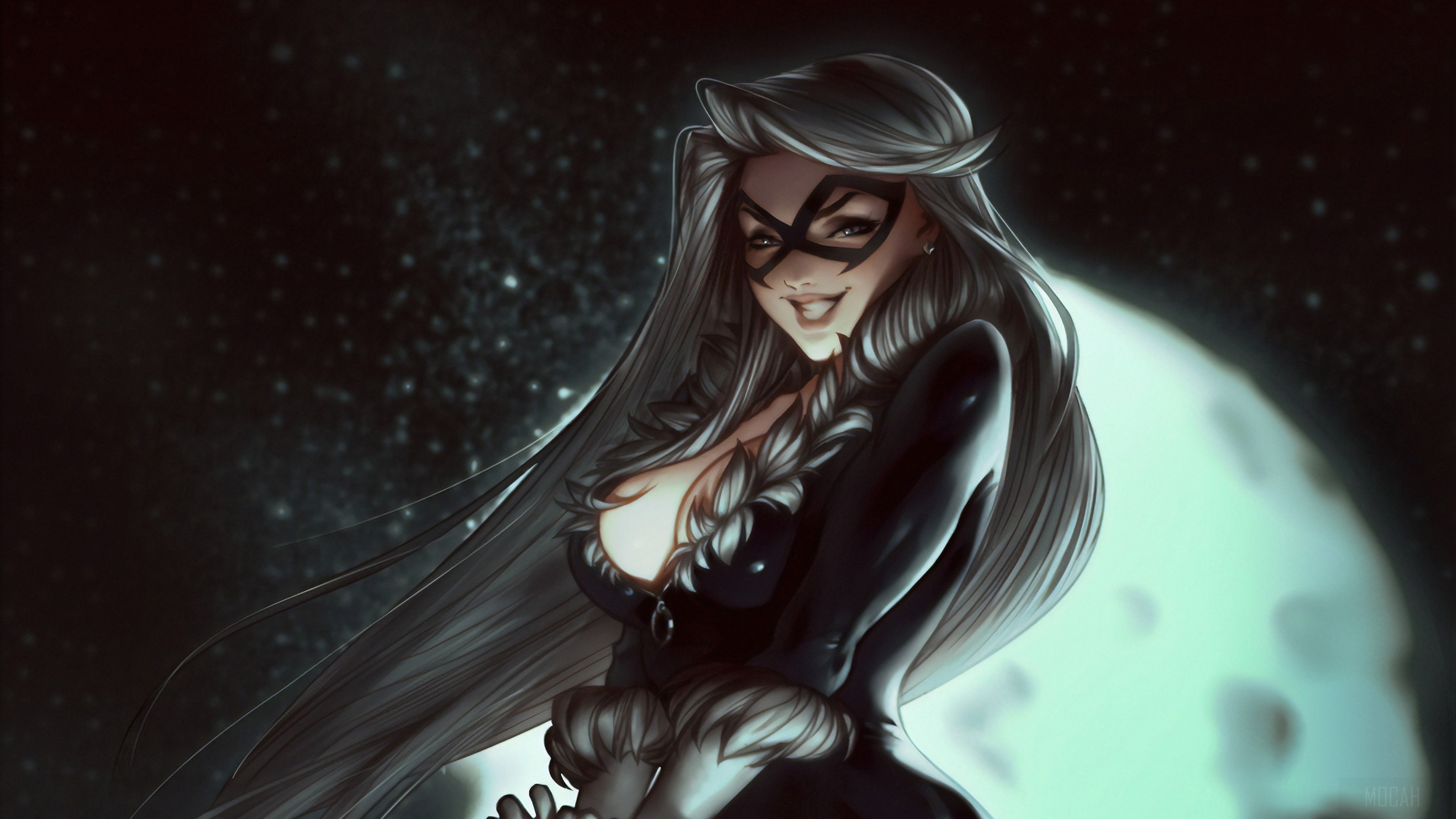 Black Cat from Marvel 4K Art HD Wallpaper