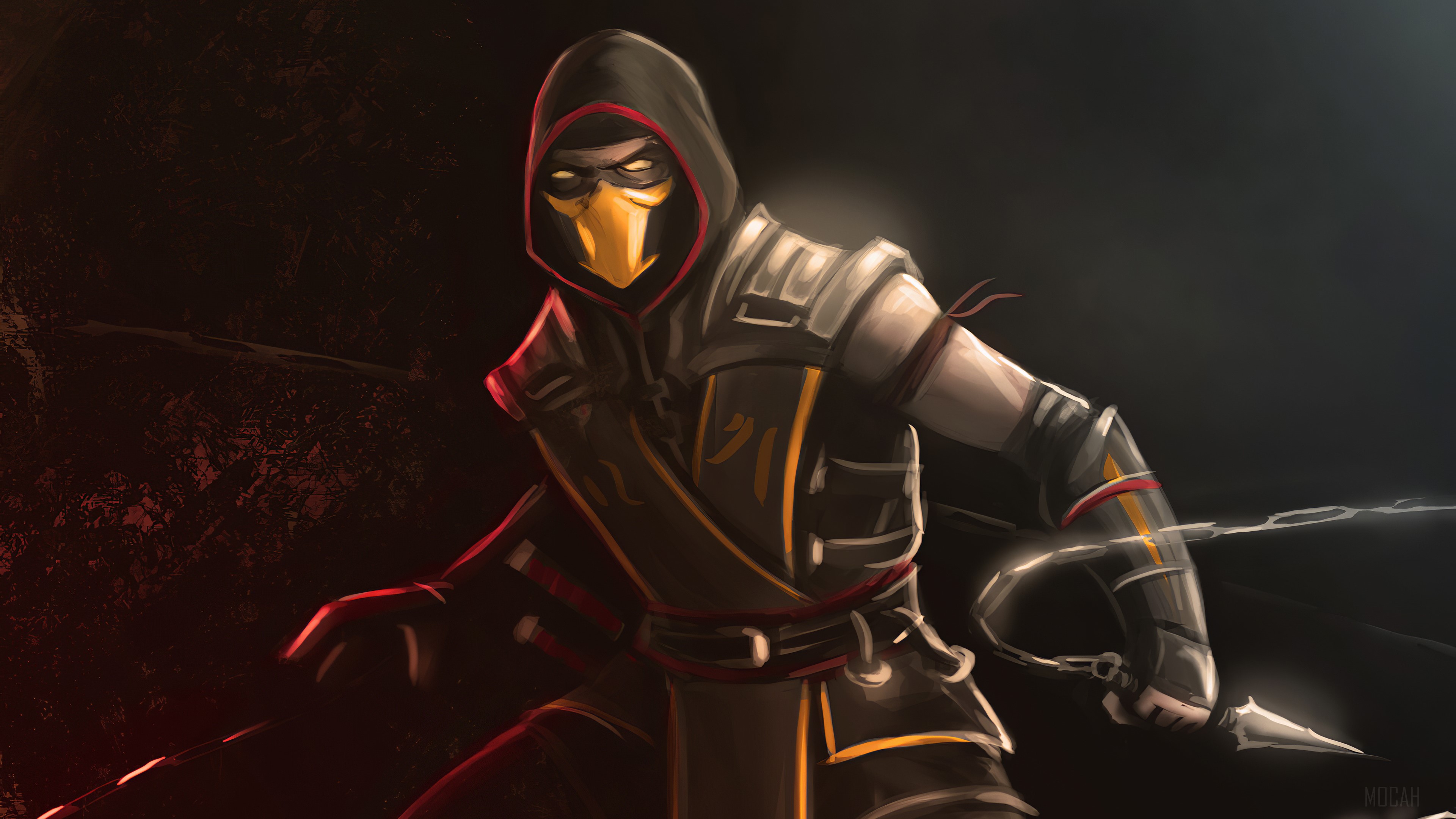 Scorpion from Mortal Kombat 4K HD Wallpaper