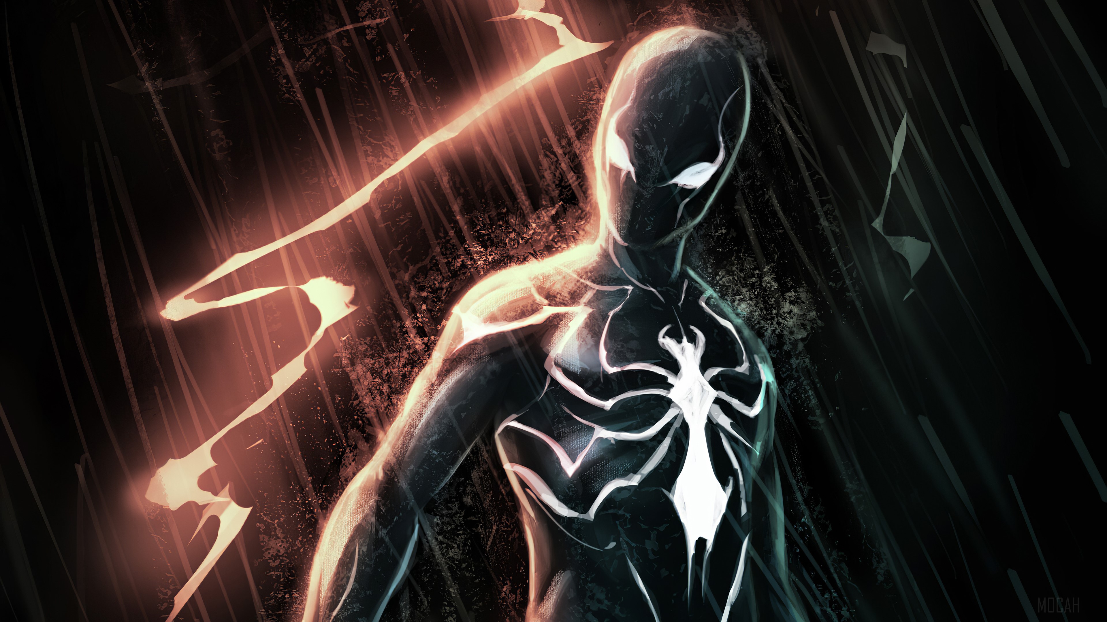 Black Spiderman In Dark HD Wallpaper