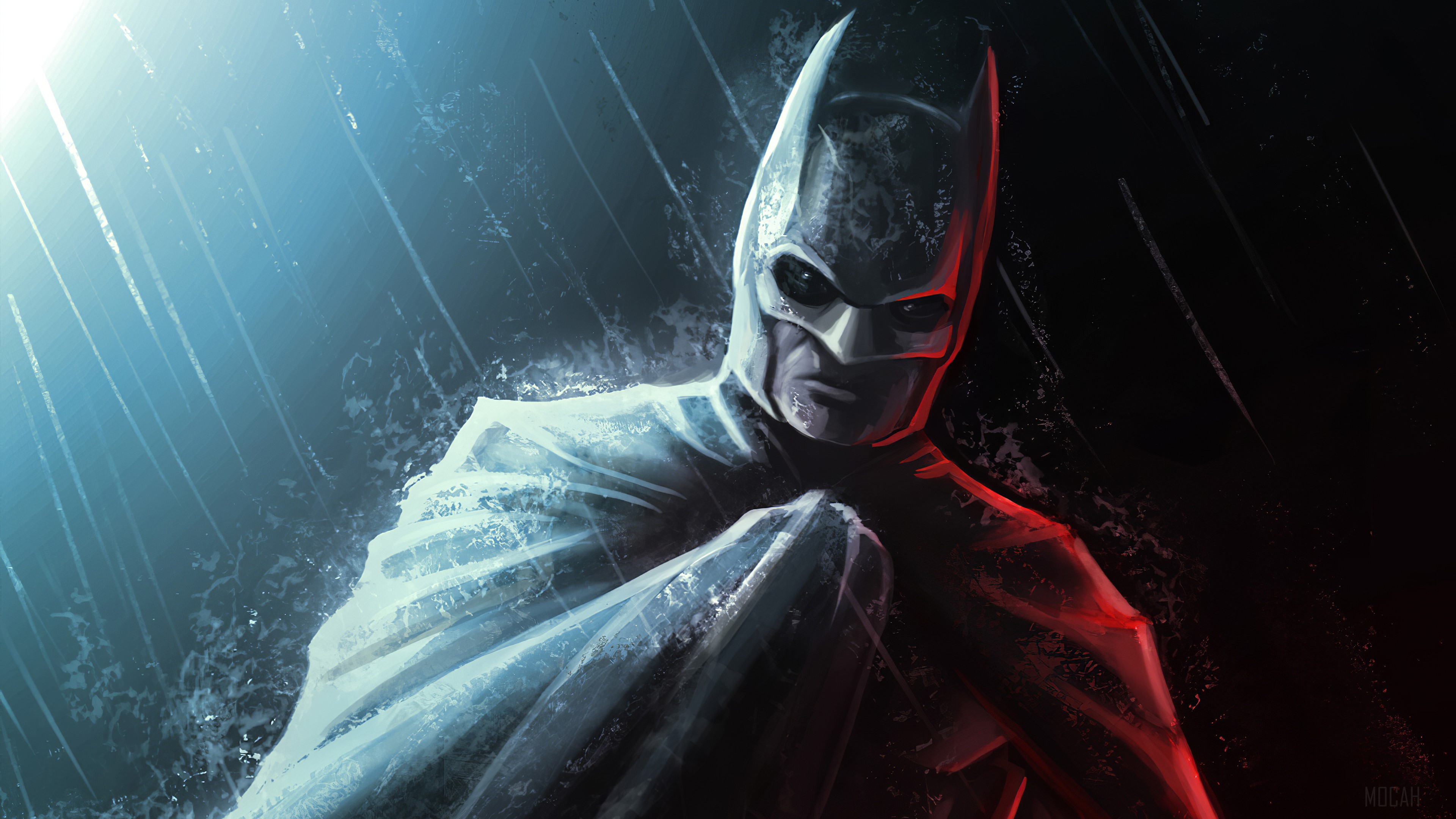 Batman in the rain 4K HD Wallpaper